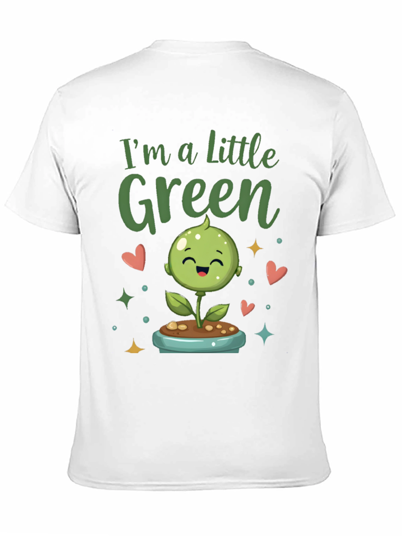 Black I'm A Little Green Cute Plant Shirt view 11