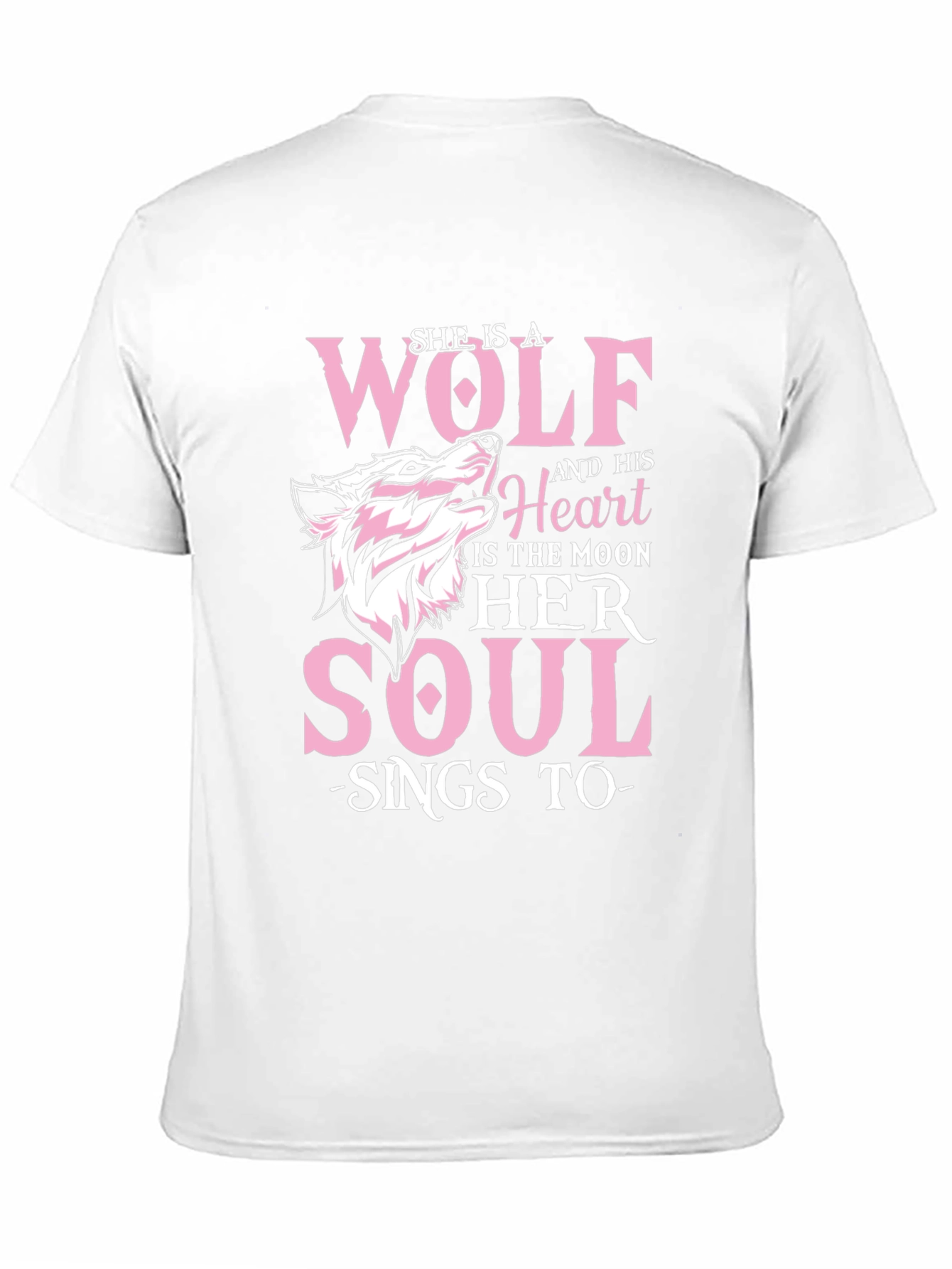 Black She is a Wolf T-Shirt - Moon Soul Design view 11