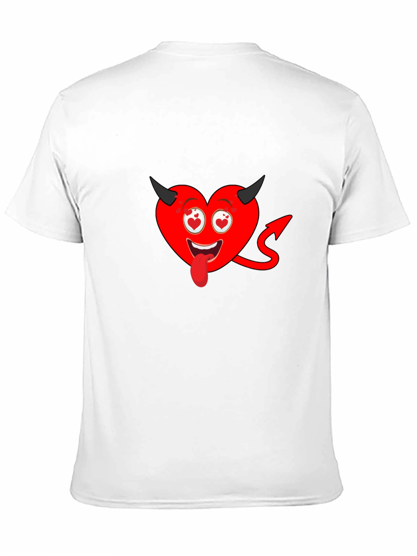 Black Devil Heart Graphic Tee - Men's Black T-Shirt view 11