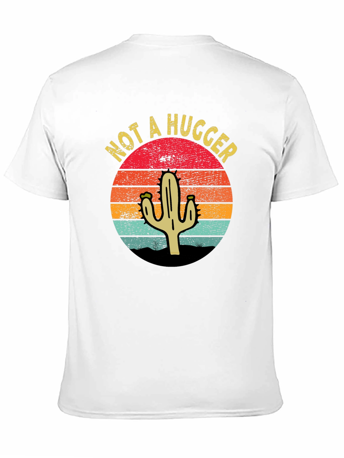 Black Not A Hugger Cactus Graphic T-Shirt - Unisex view 11