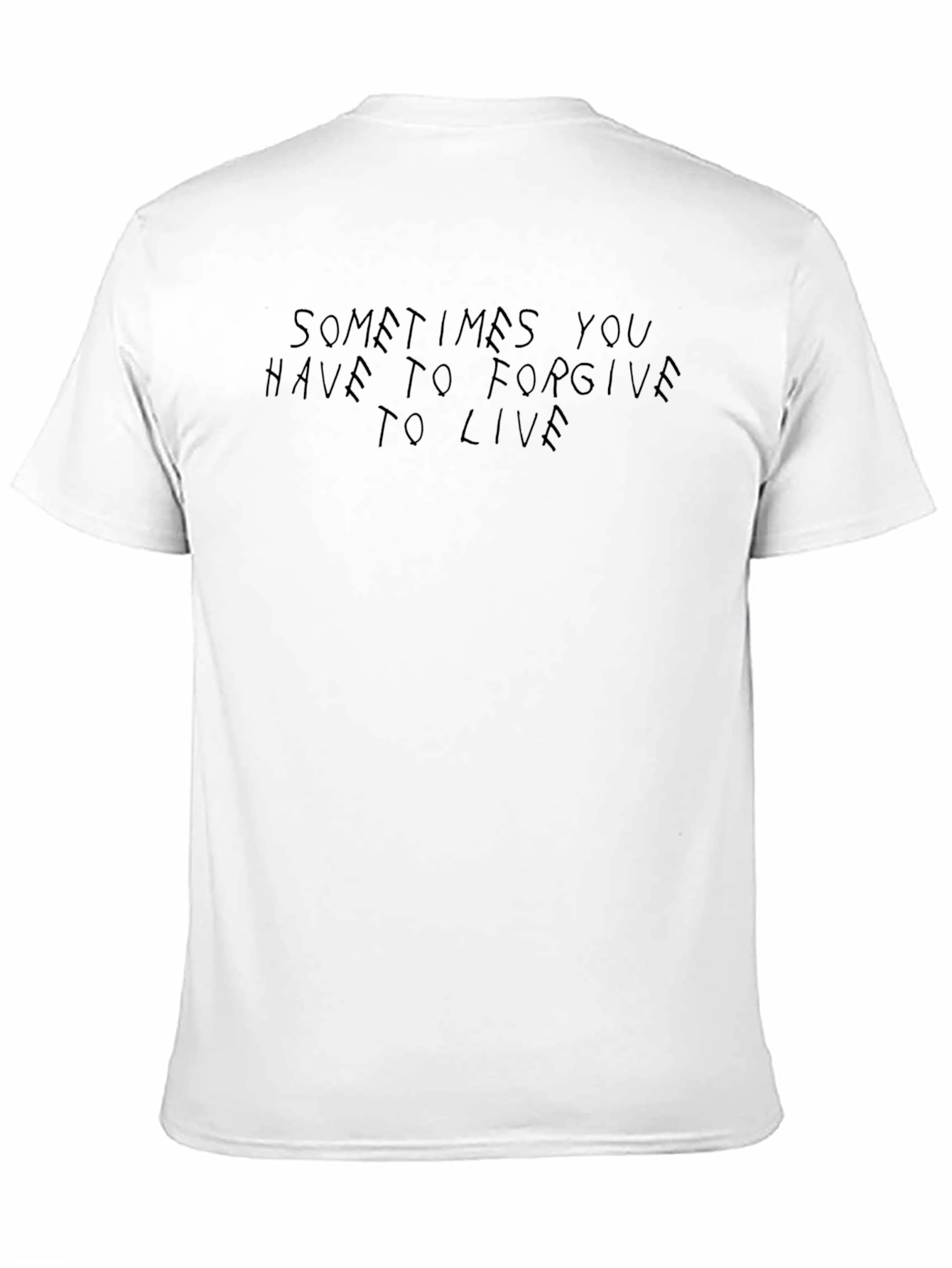 Black Forgive To Live Graphic Tee - Black Crew Neck view 11