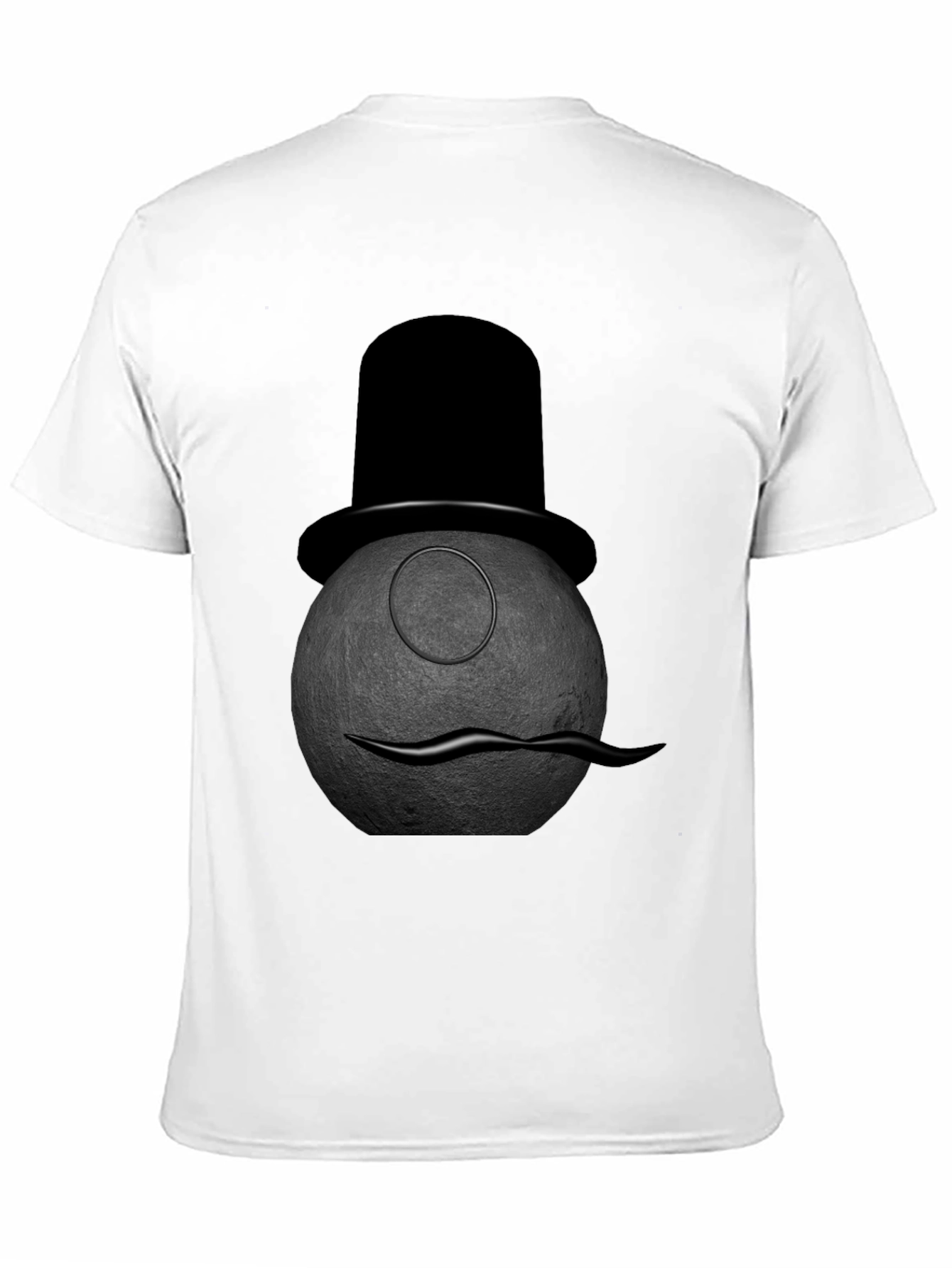 Black Dapper Moon Man Graphic Tee view 11