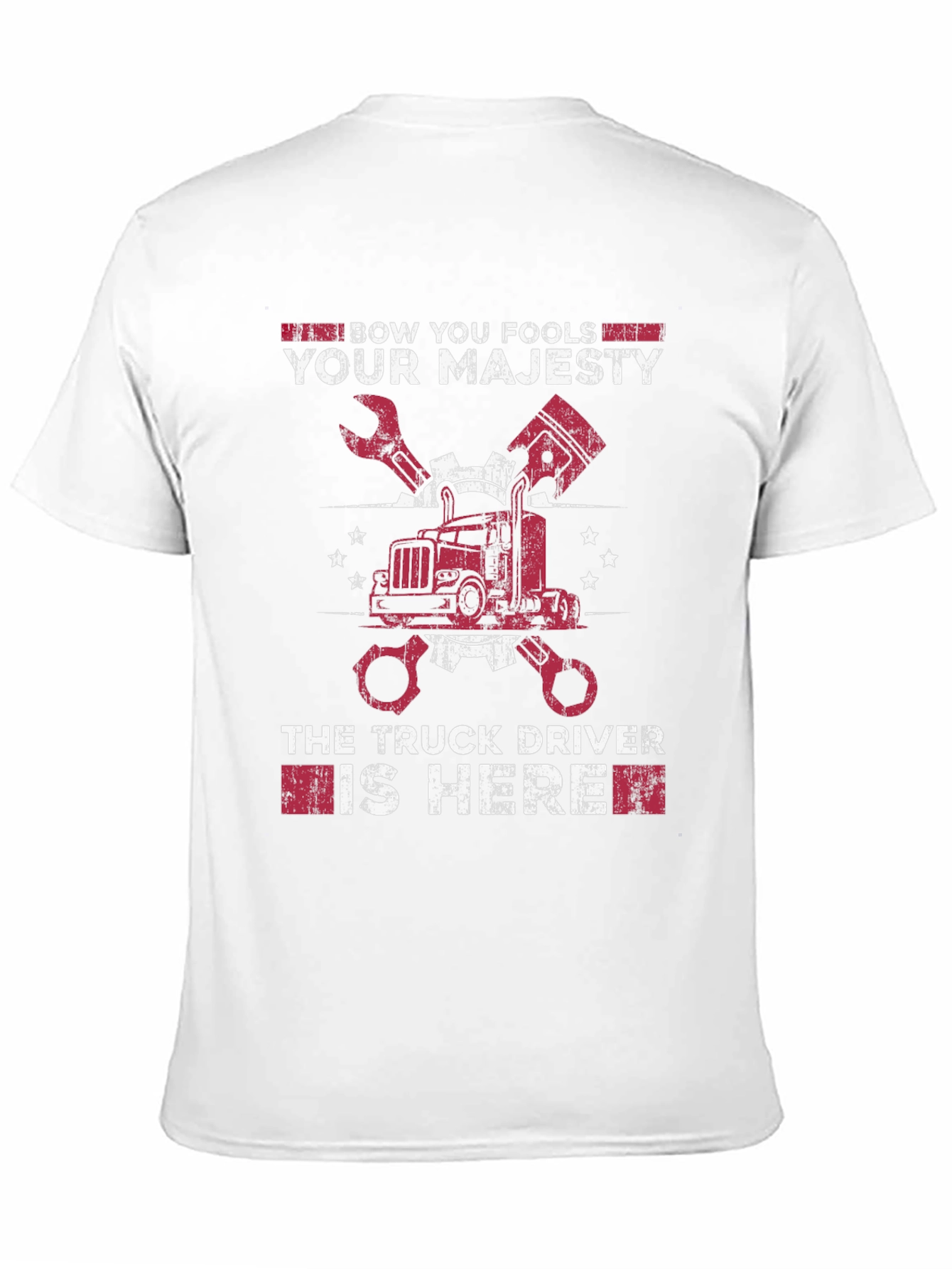 Black Bow You Fools Truck Driver T-Shirt view 11