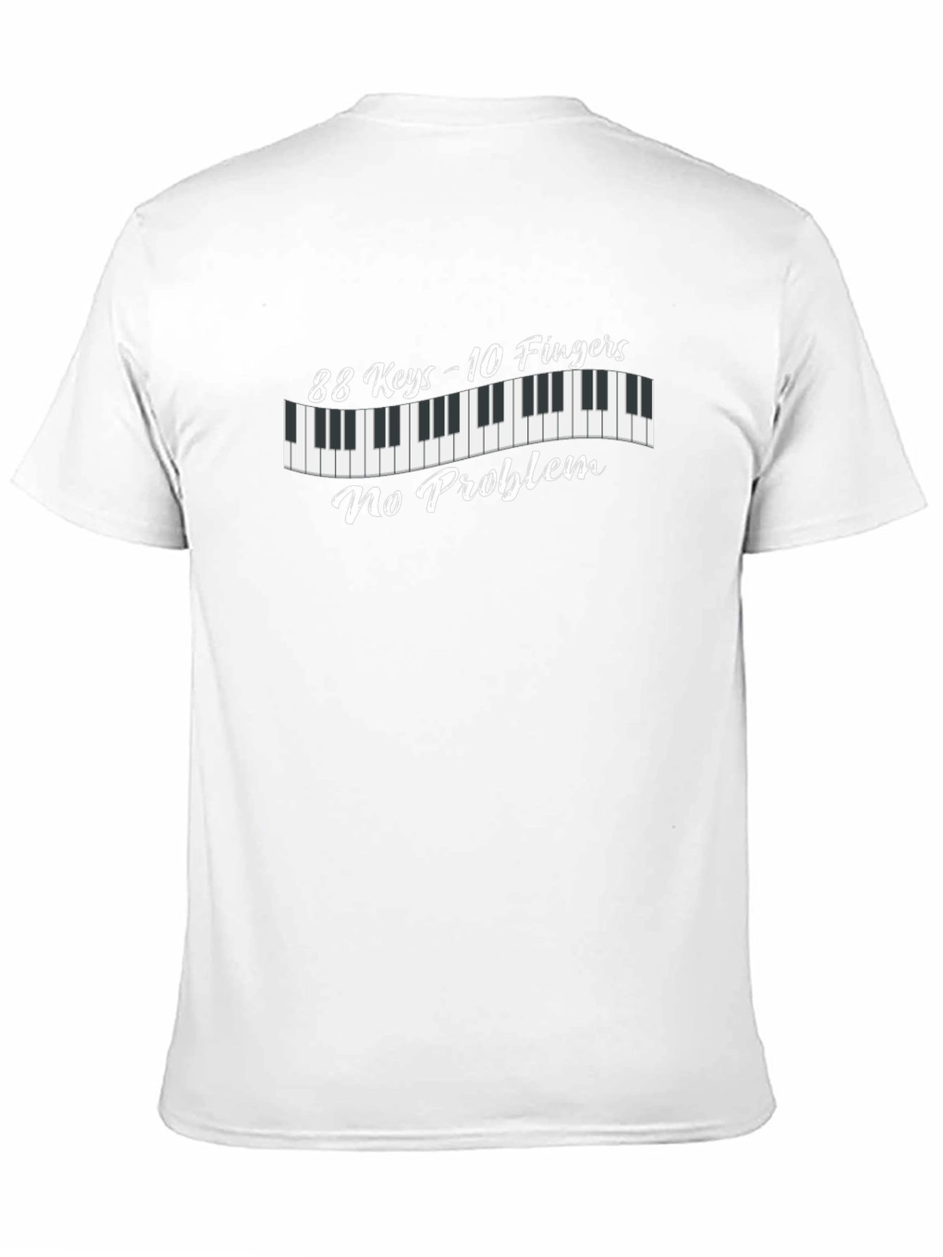 Black Piano Keys T-Shirt: 88 Keys - 10 Fingers - No Problem view 11