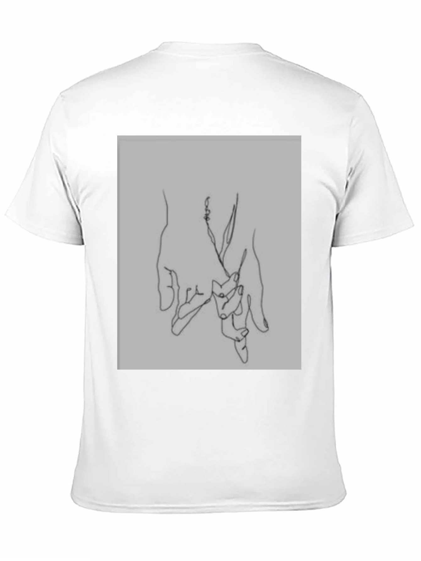 Black Minimalist Hand Holding Graphic Tee view 11