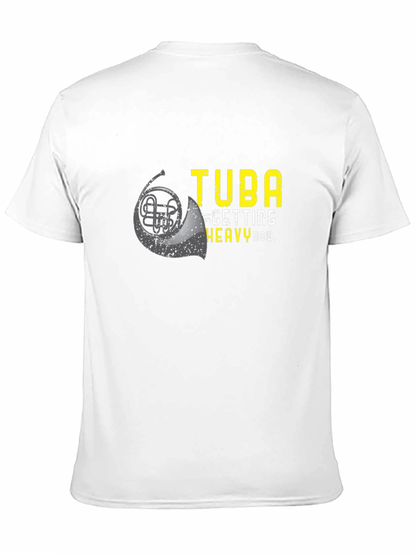 Black Funny Tuba Heavy Now Graphic T-Shirt view 11