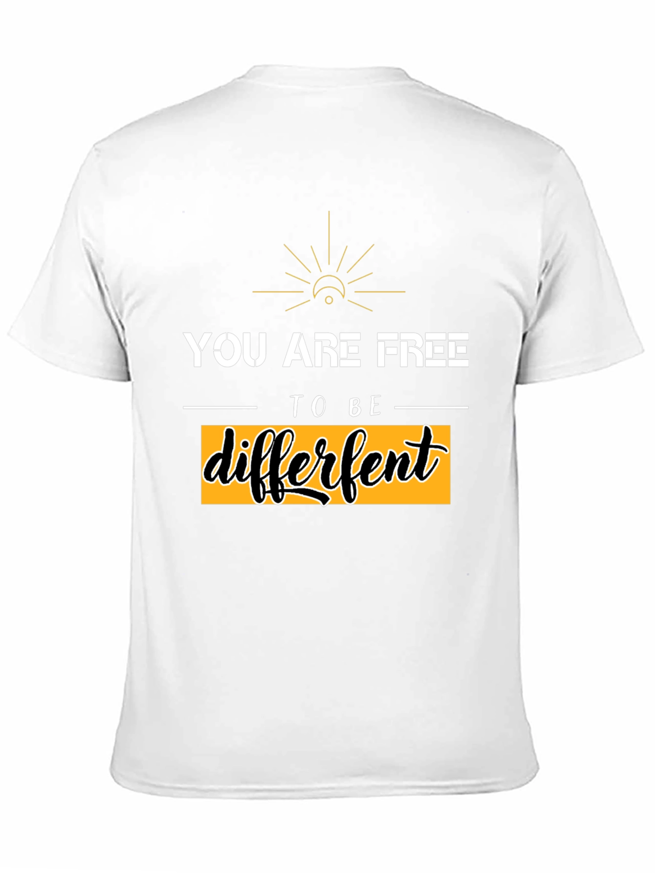 Black Be Different Graphic Tee - Black Unisex T-Shirt view 11