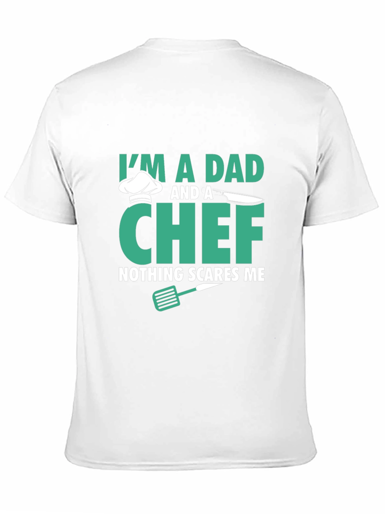 Black Dad & Chef T-Shirt - Nothing Scares Me view 11