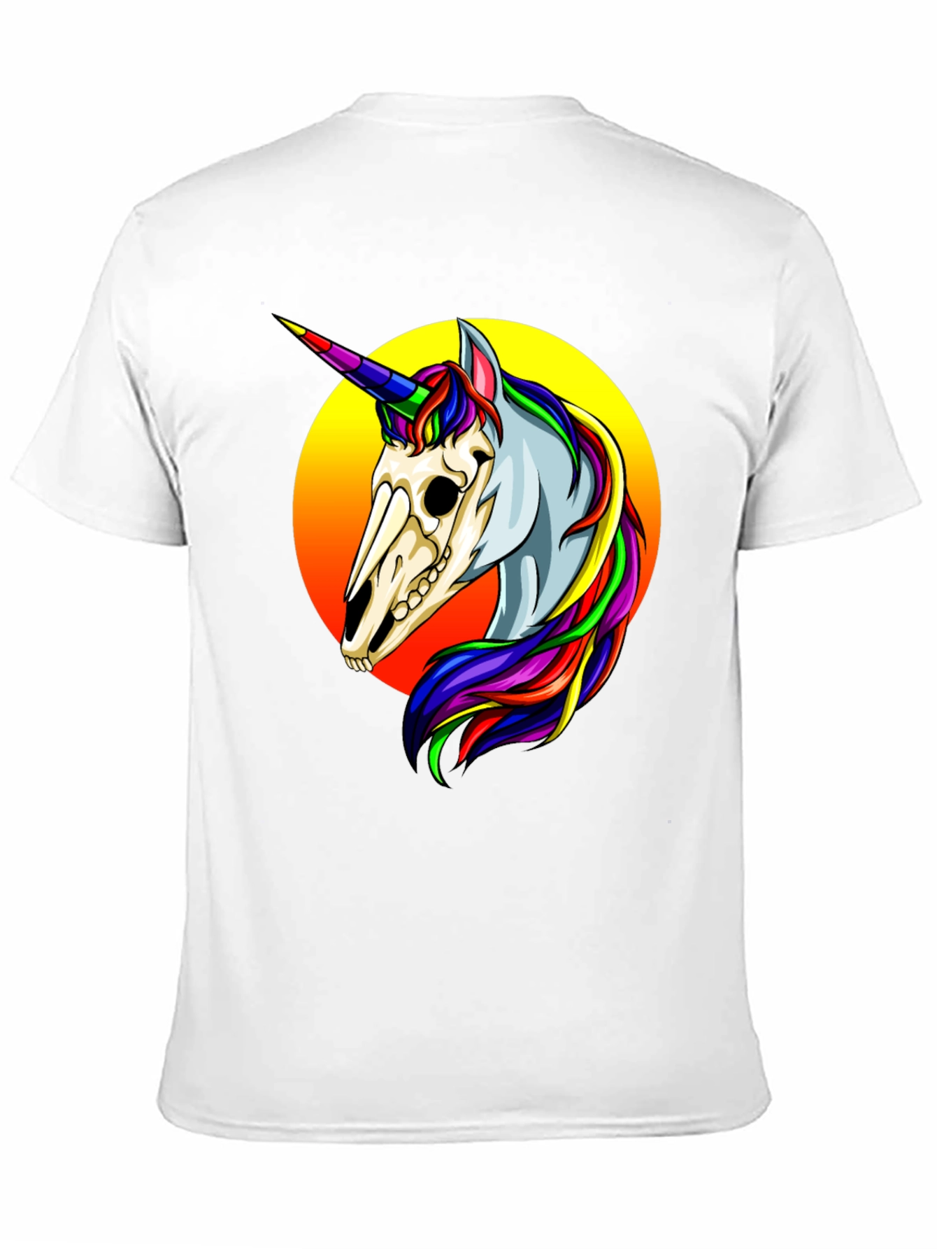 Black Unicorn Skull Graphic Tee - Black view 11
