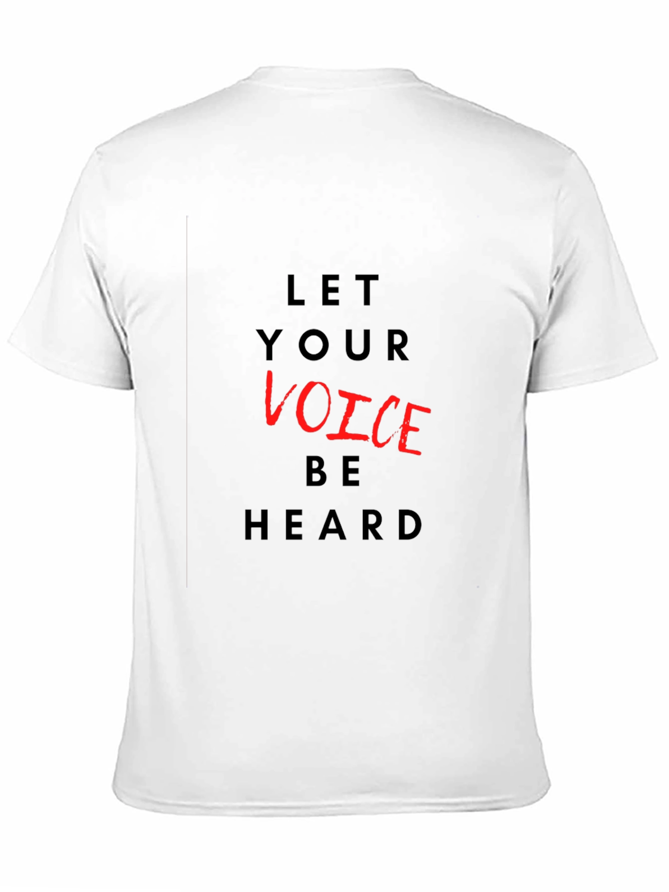 Black Let Your Voice Be Heard Graphic T-Shirt view 11