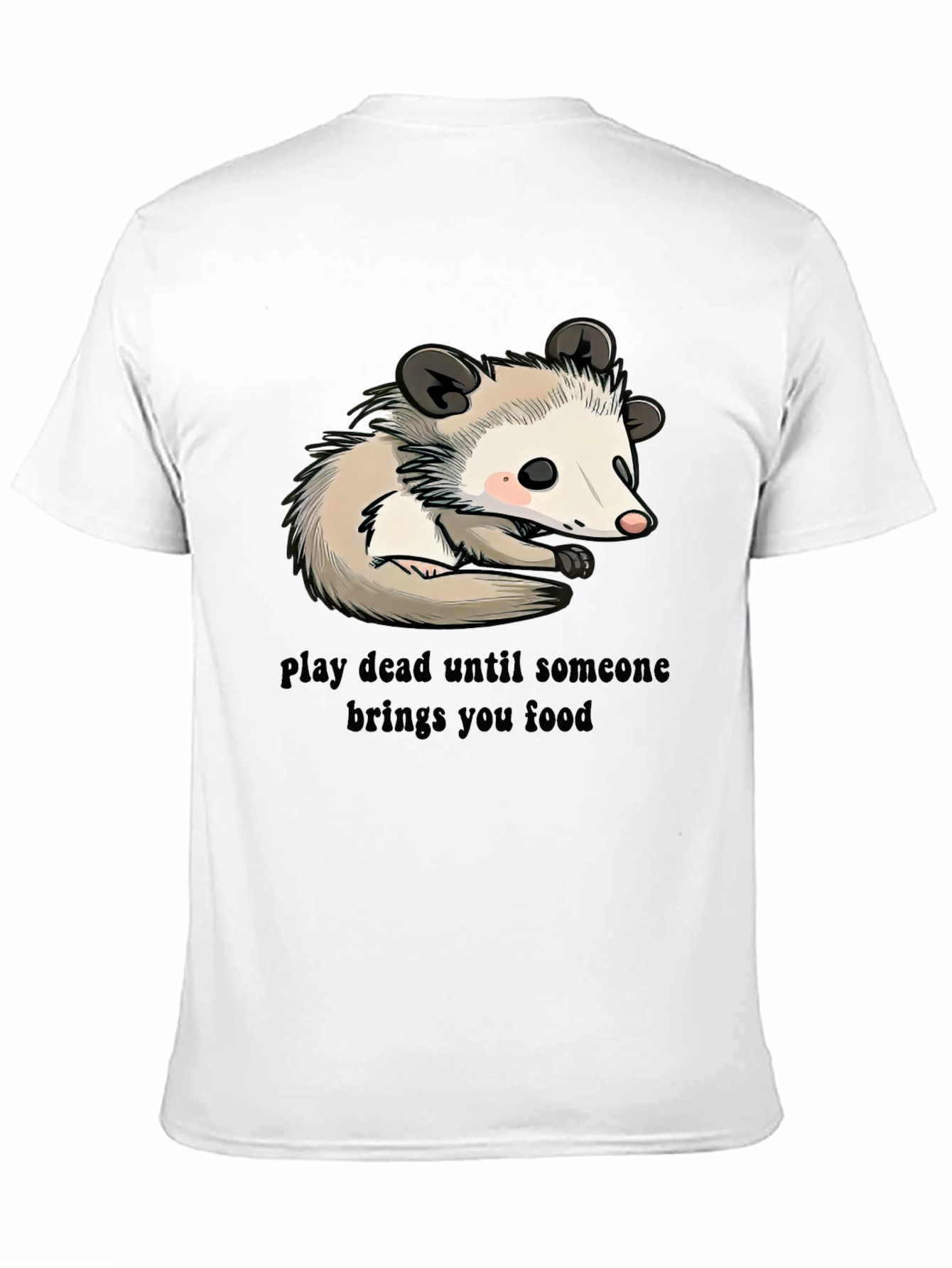 Black Opossum Play Dead Graphic Tee - Funny Animal Shirt view 11