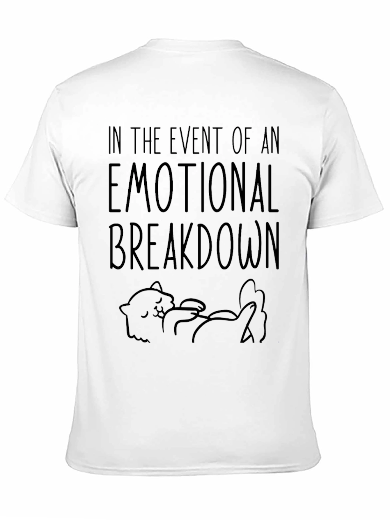 Black Emotional Breakdown Funny Cat T-Shirt view 11