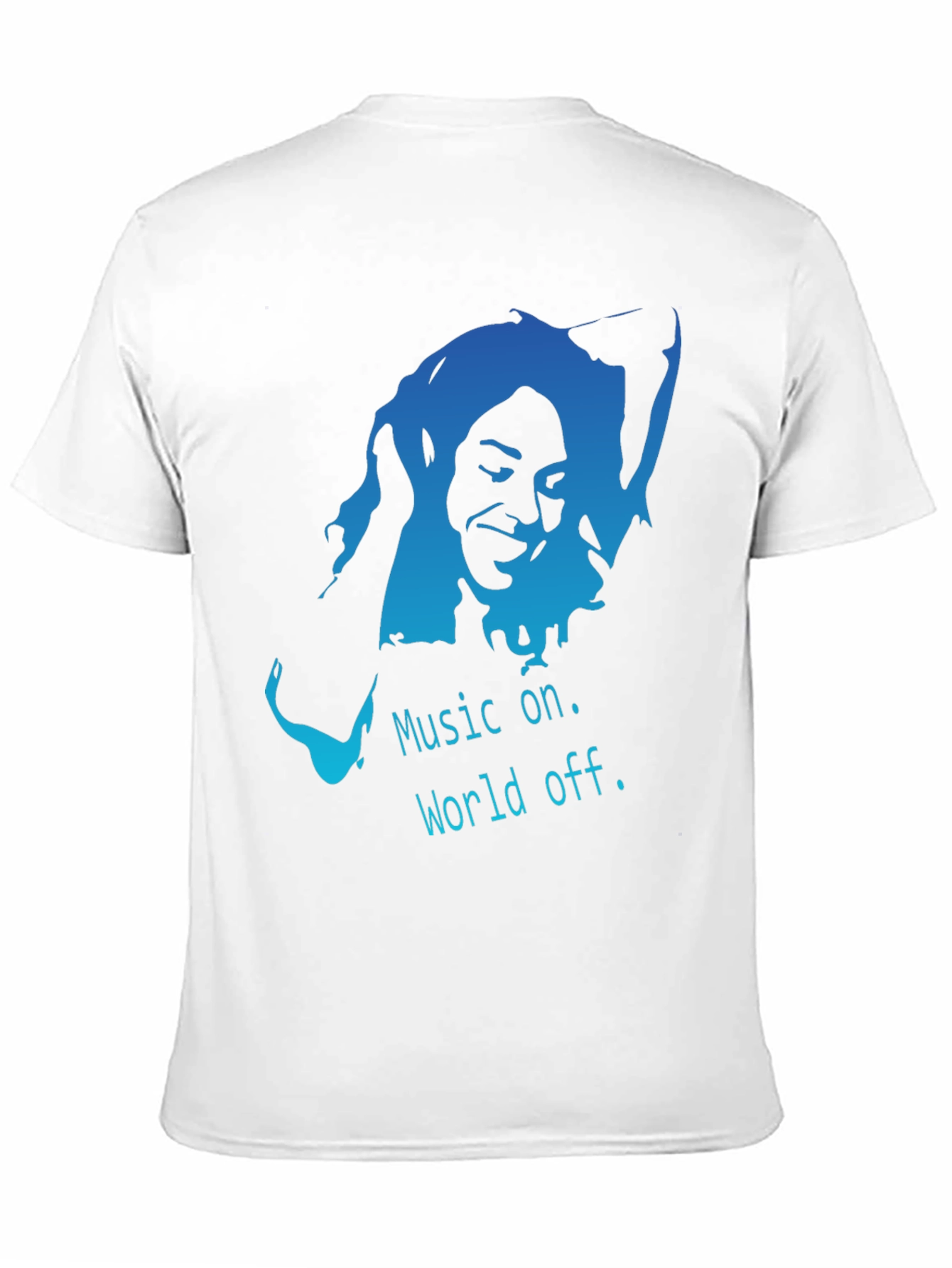 Black Music On World Off Black T-Shirt view 11