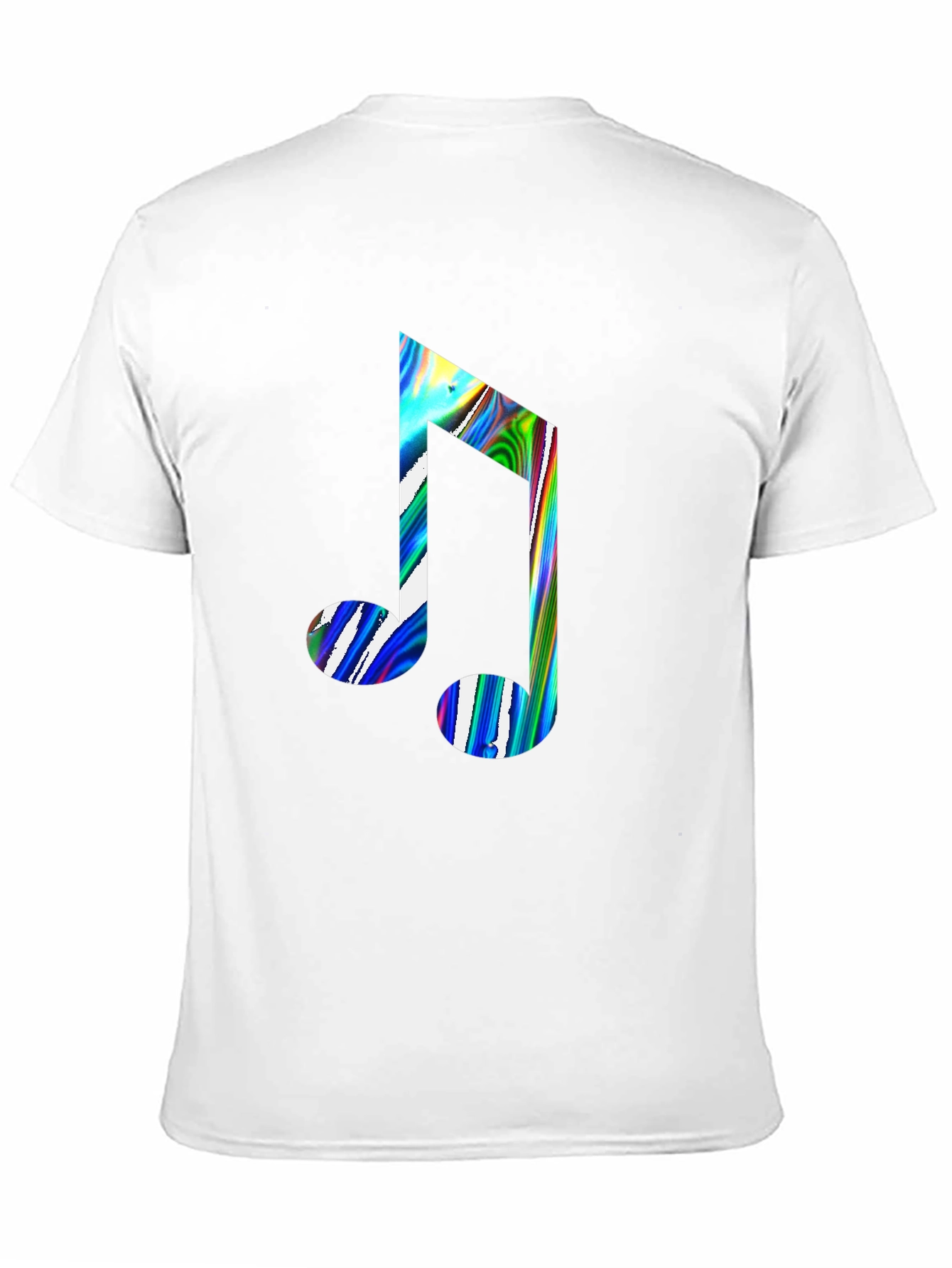 Black Music Note Graphic Print Black Crew Neck T-Shirt view 11
