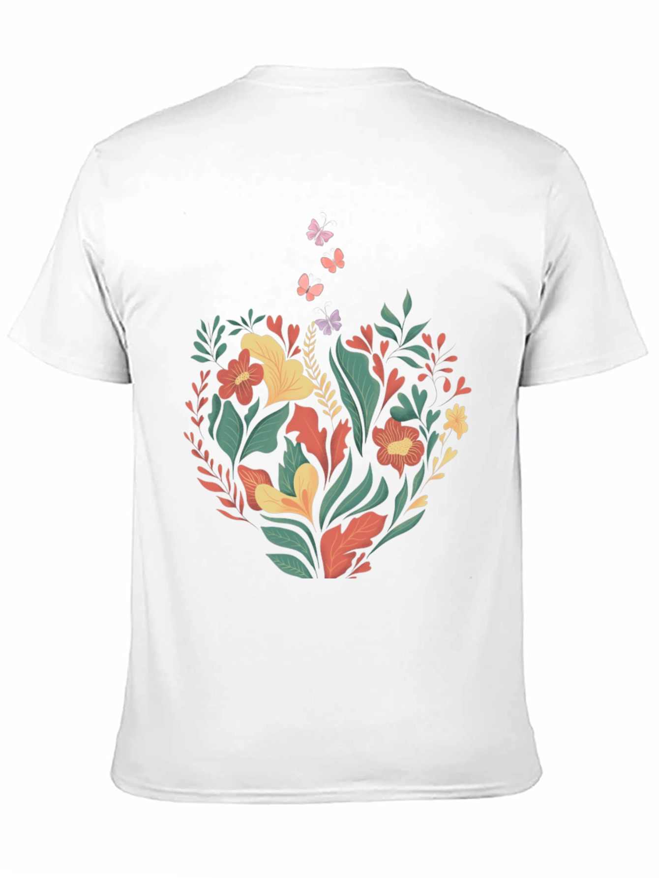 Black Floral Coffee Cup T-Shirt - Nature Lover Tee view 11