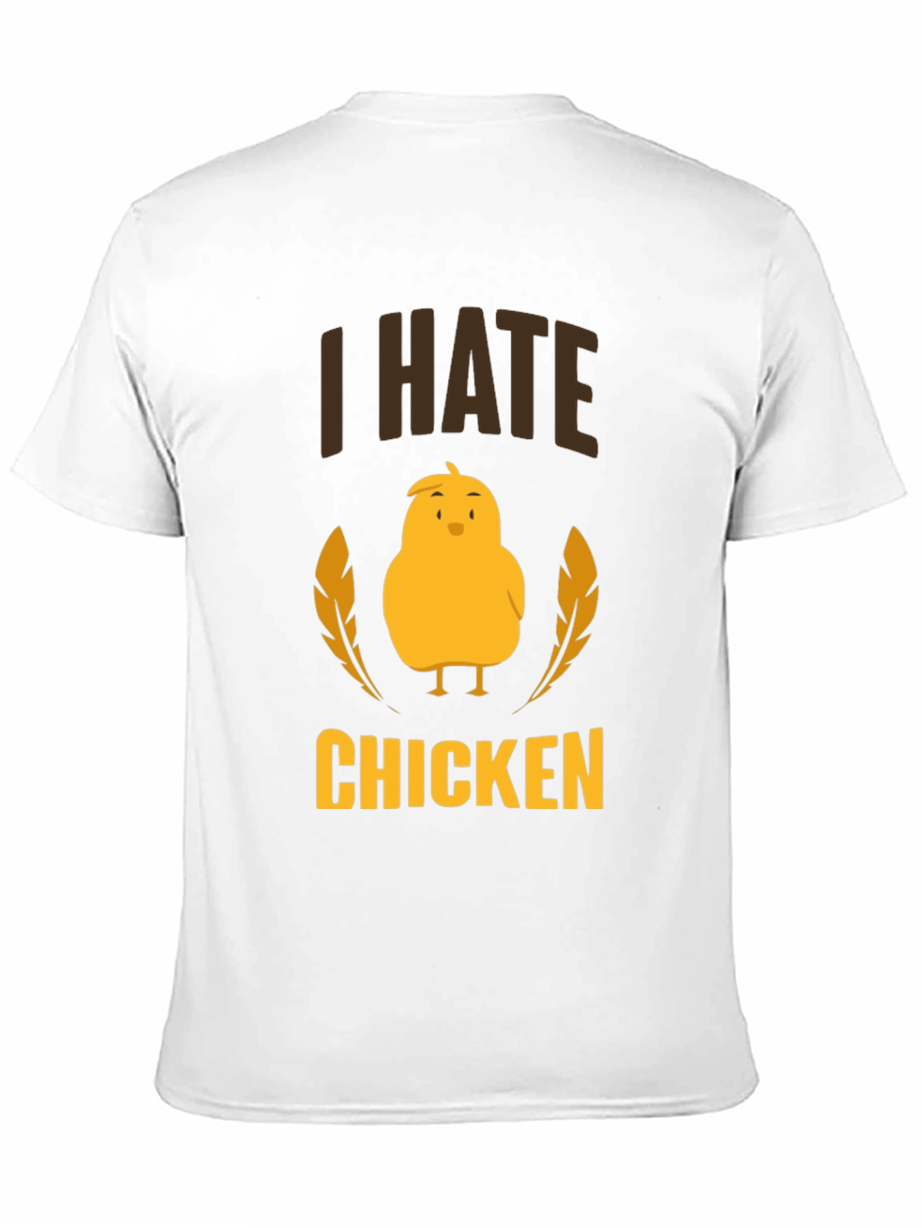 Black I Hate Chicken T-Shirt - Funny Graphic Tee view 11