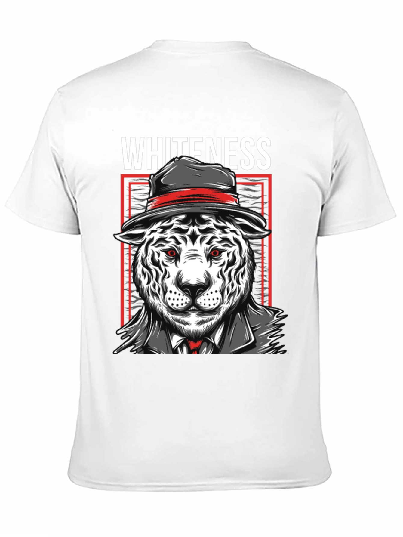 Black Whiteness Tiger Graphic T-Shirt view 11