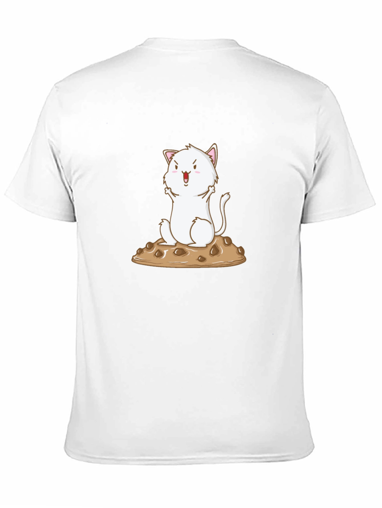 Black Cute Cat on Cookie Graphic T-Shirt view 11