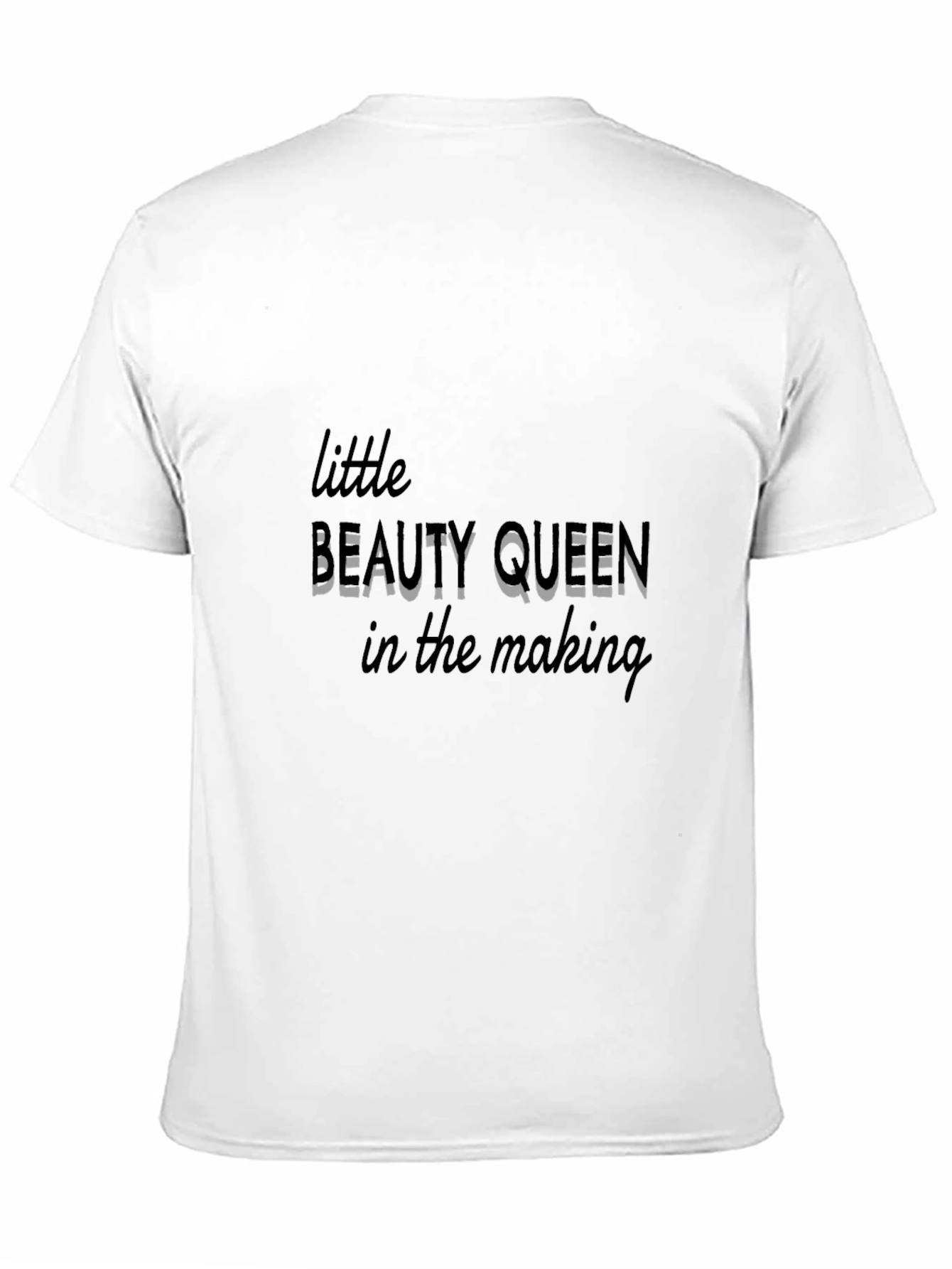 Black Little Beauty Queen in the Making Black T-Shirt view 11