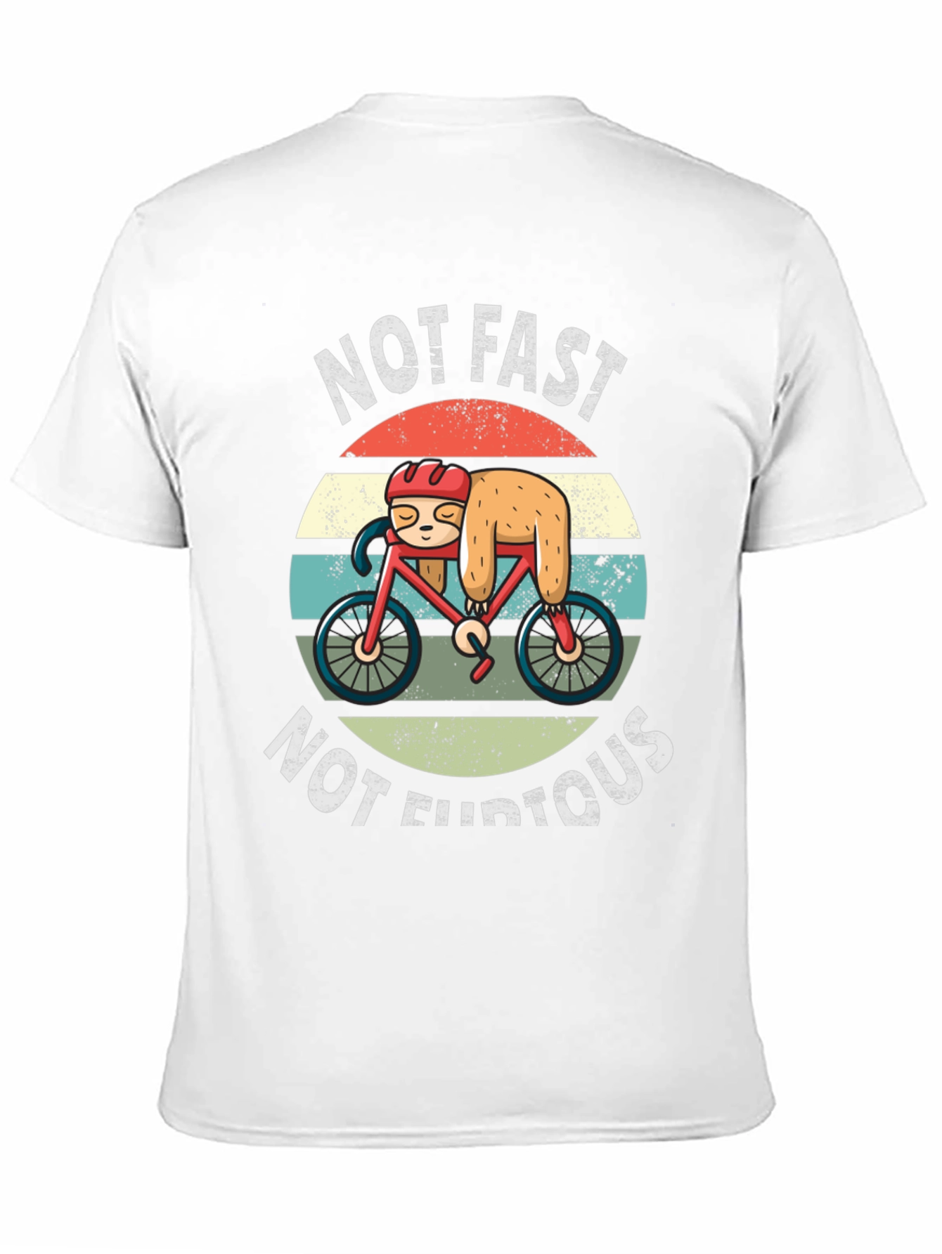 Black Not Fast Not Furious Sloth Biker T-Shirt view 11