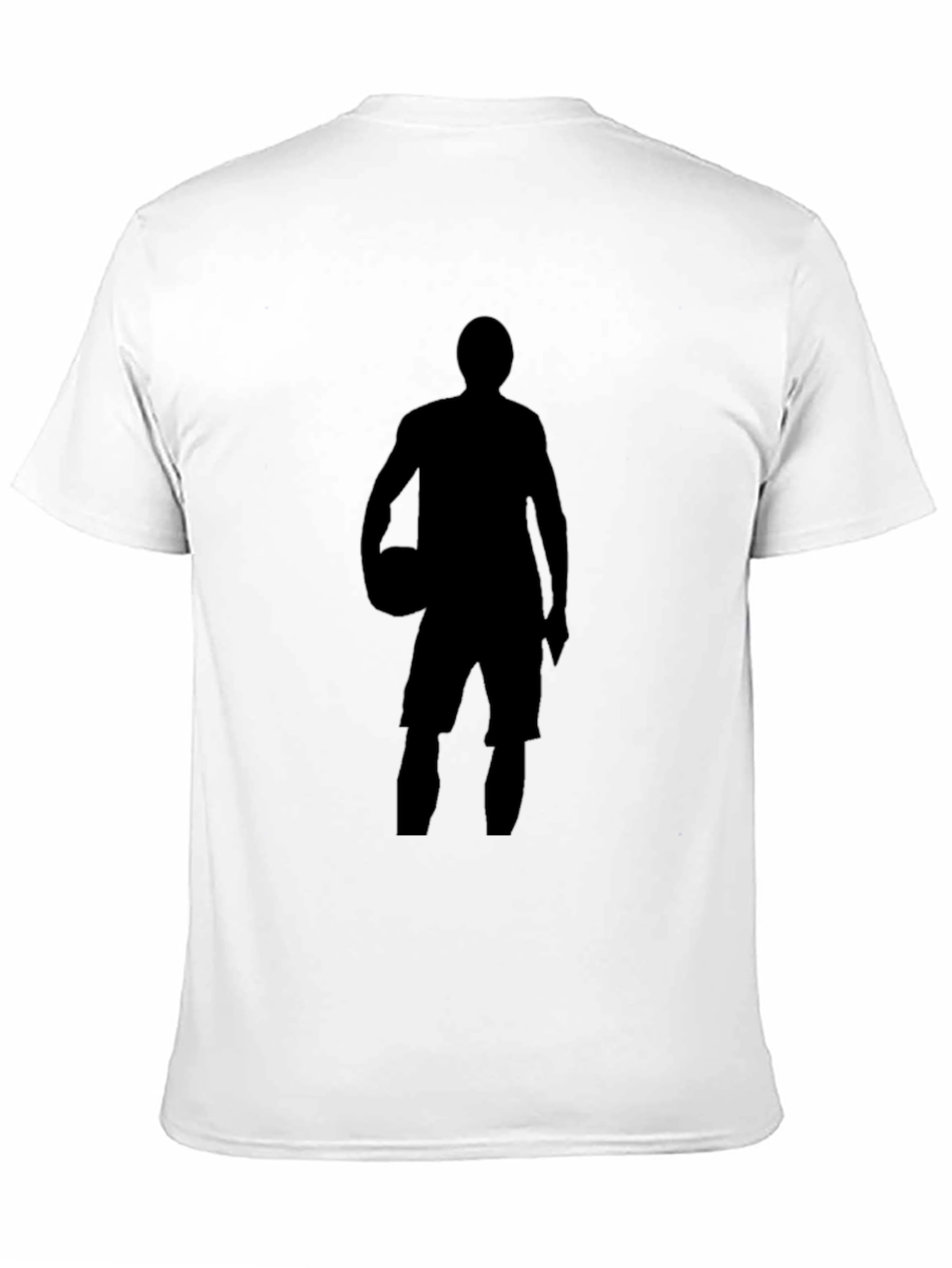 Black Basketball Player Silhouette Graphic Tee - Black Cotton view 11