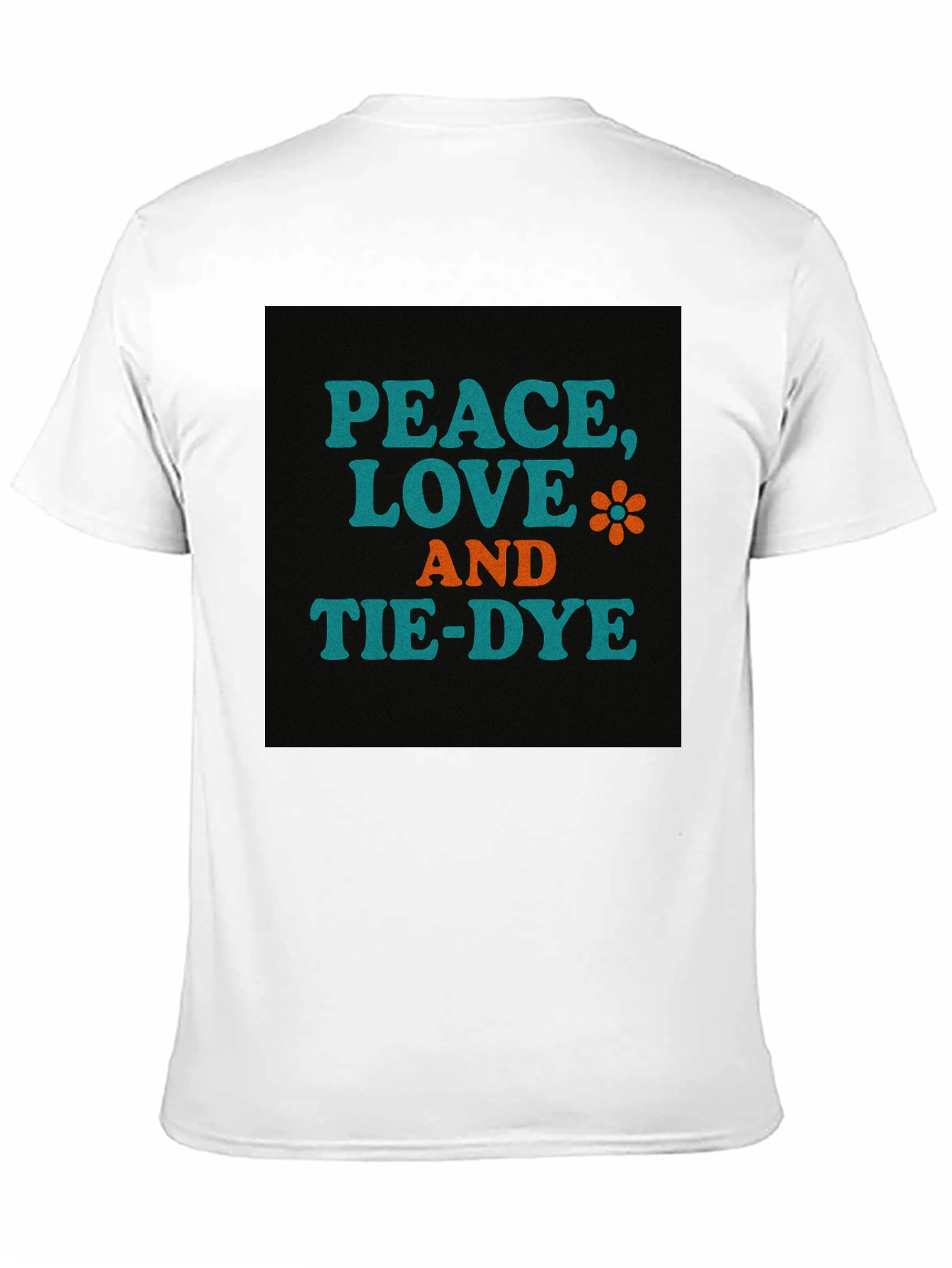 Black Peace, Love, and Tie-Dye Graphic T-Shirt view 11