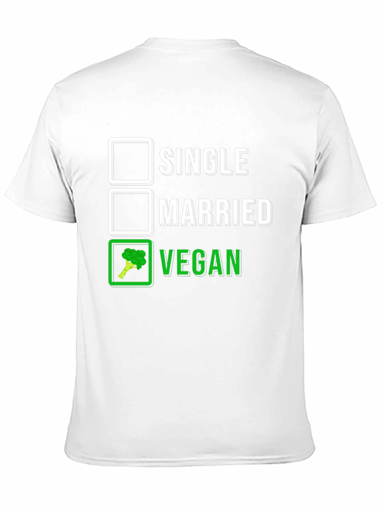 Black Vegan Lifestyle T-Shirt: Single, Married, Vegan Choice view 11