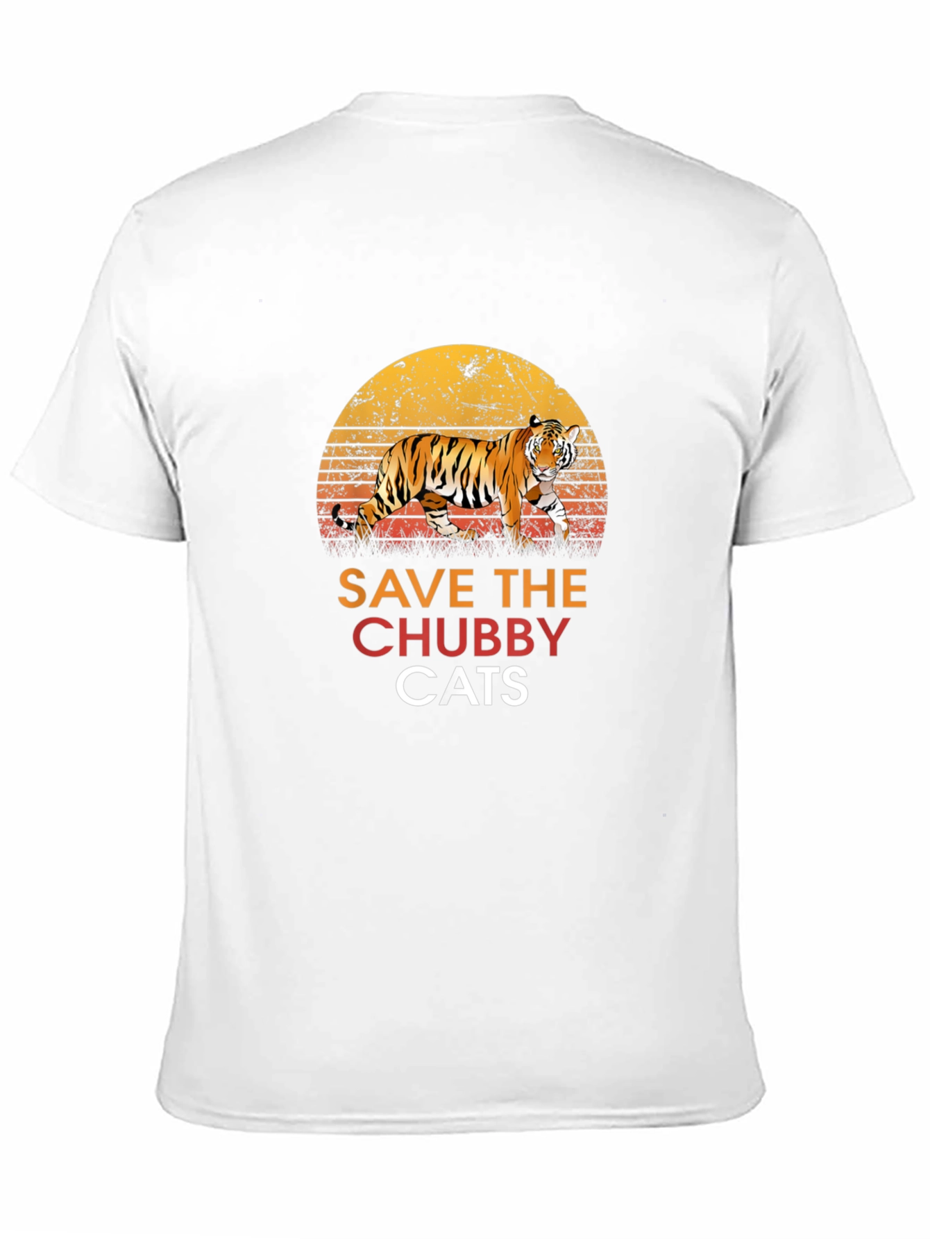 Black Save the Chubby Cats T-Shirt Tiger Graphic Tee view 11