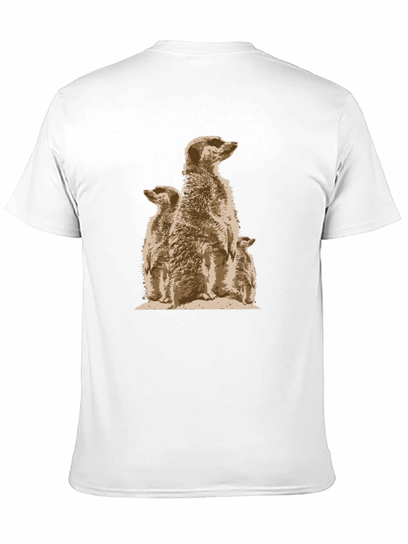 Black Meerkat Family Graphic Tee - Unique Animal Design view 11