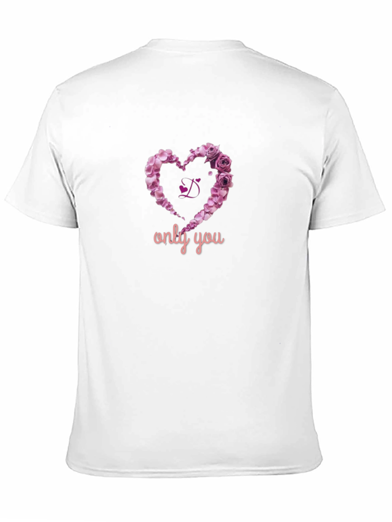 Black Rose Heart T-Shirt - Only You Design view 11