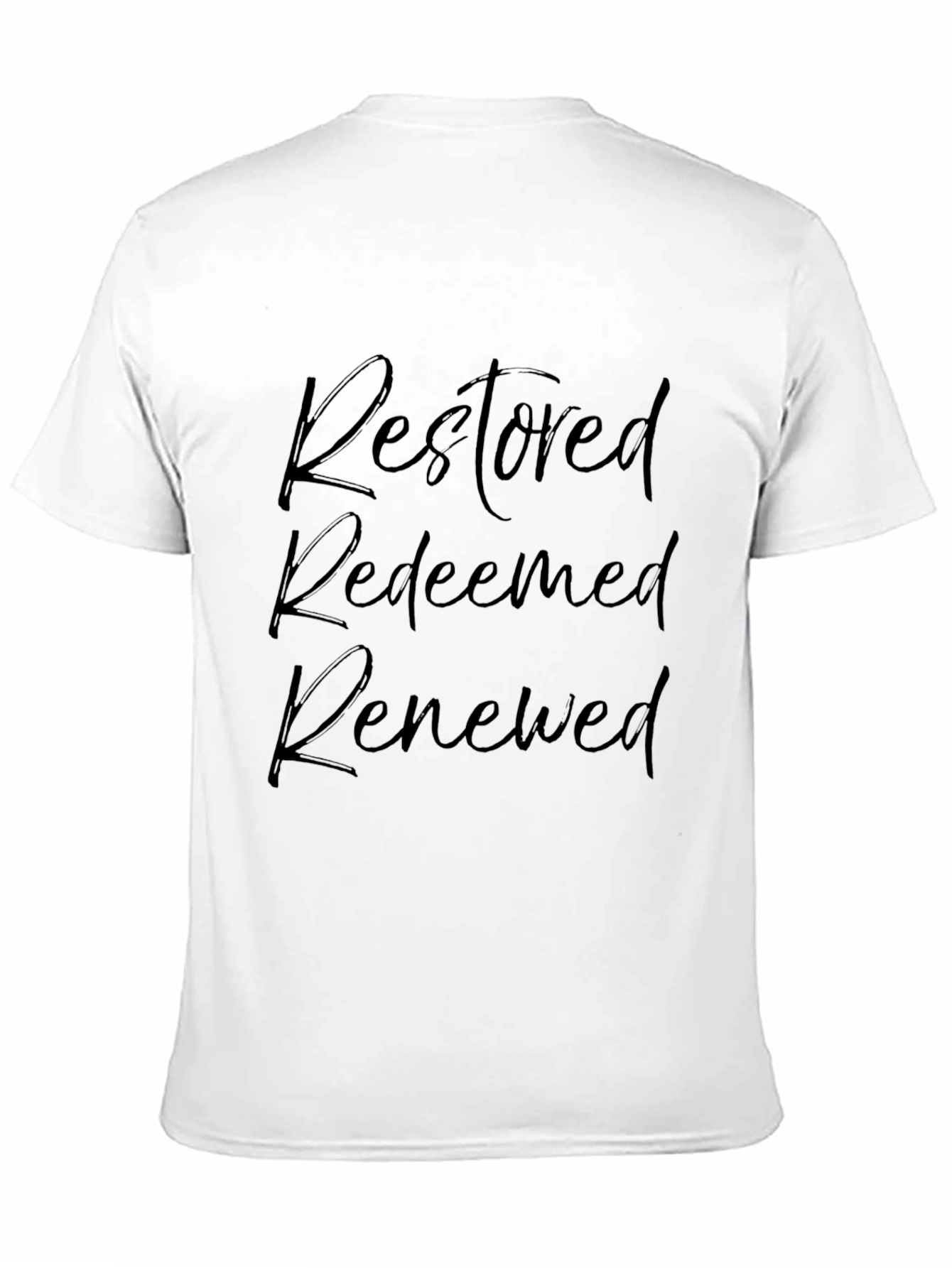 Black Restored Redeemed Renewed T-Shirt view 11