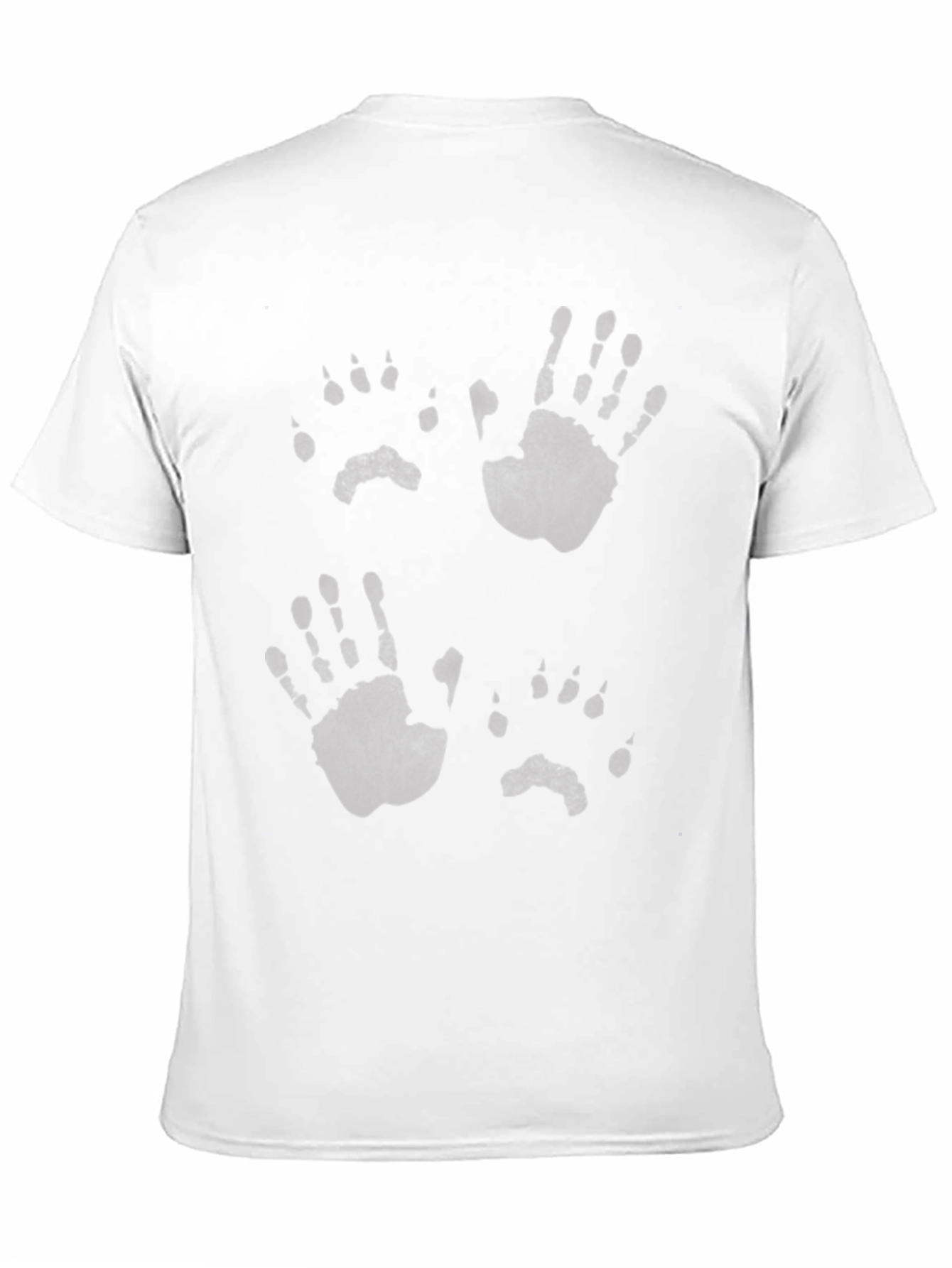Black Black T-Shirt with Hand & Paw Prints view 11