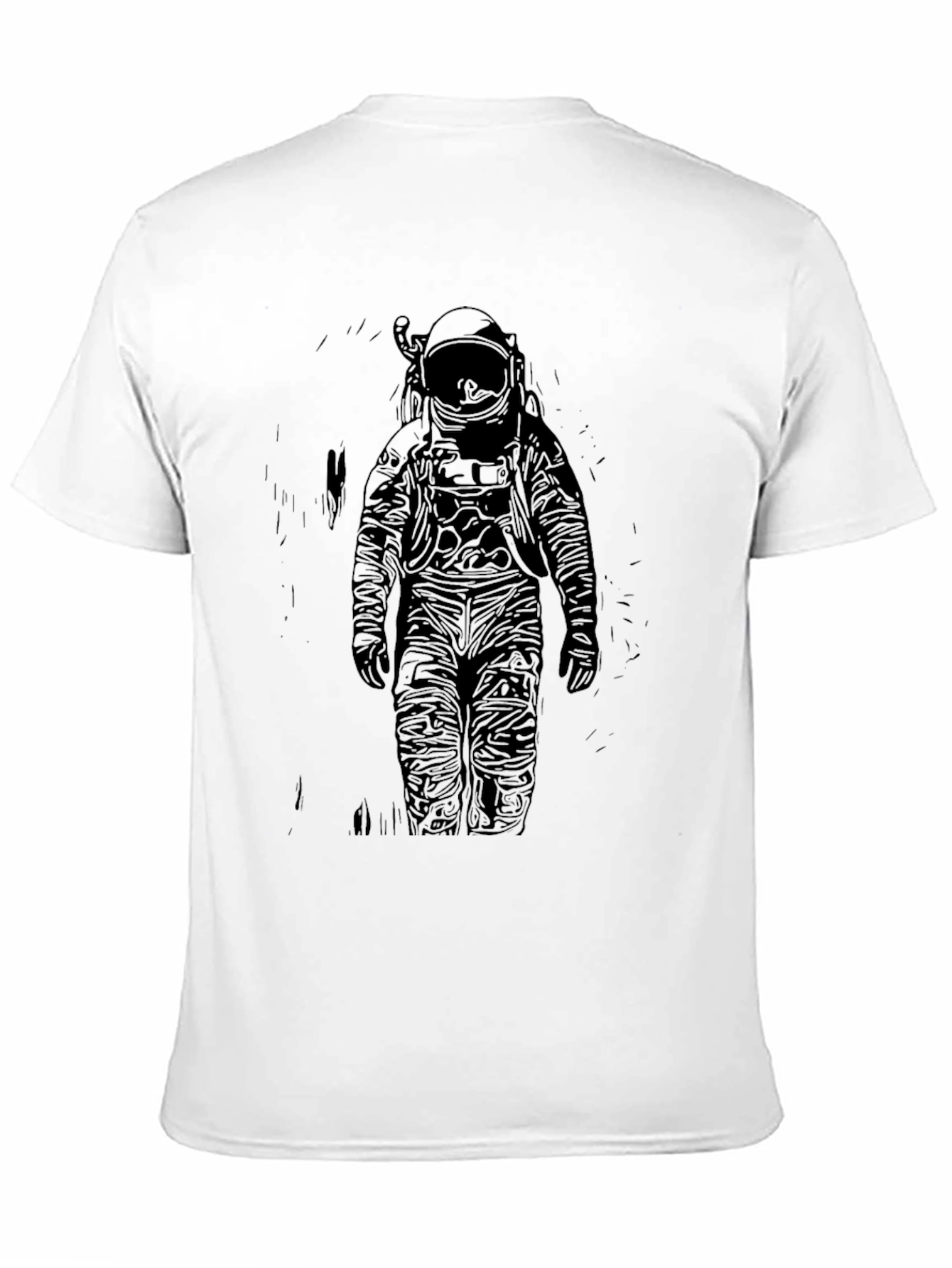 Black Astronaut Graphic Print T-Shirt - Black view 11