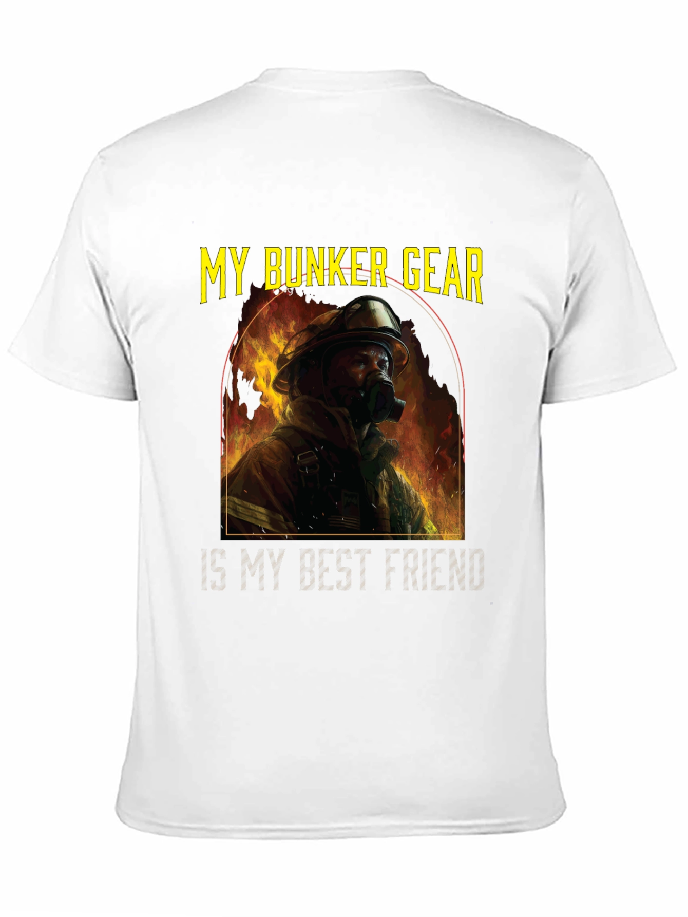 Black Firefighter Bunker Gear T-Shirt view 11