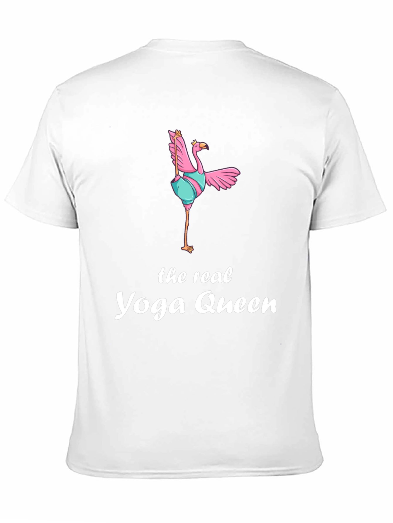 Black Yoga Queen Flamingo Graphic T-Shirt view 11