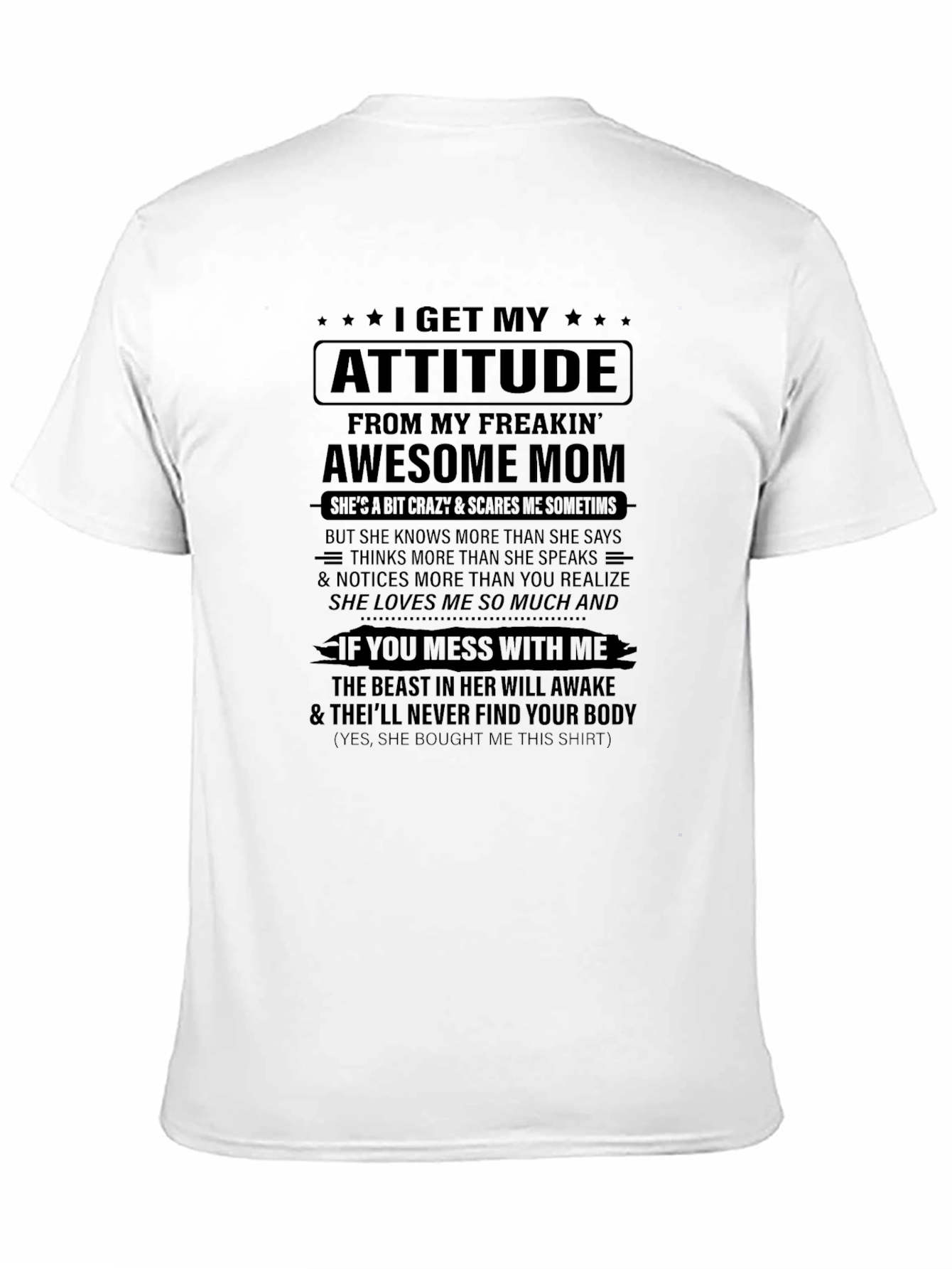 Black Awesome Mom Graphic T-Shirt view 11
