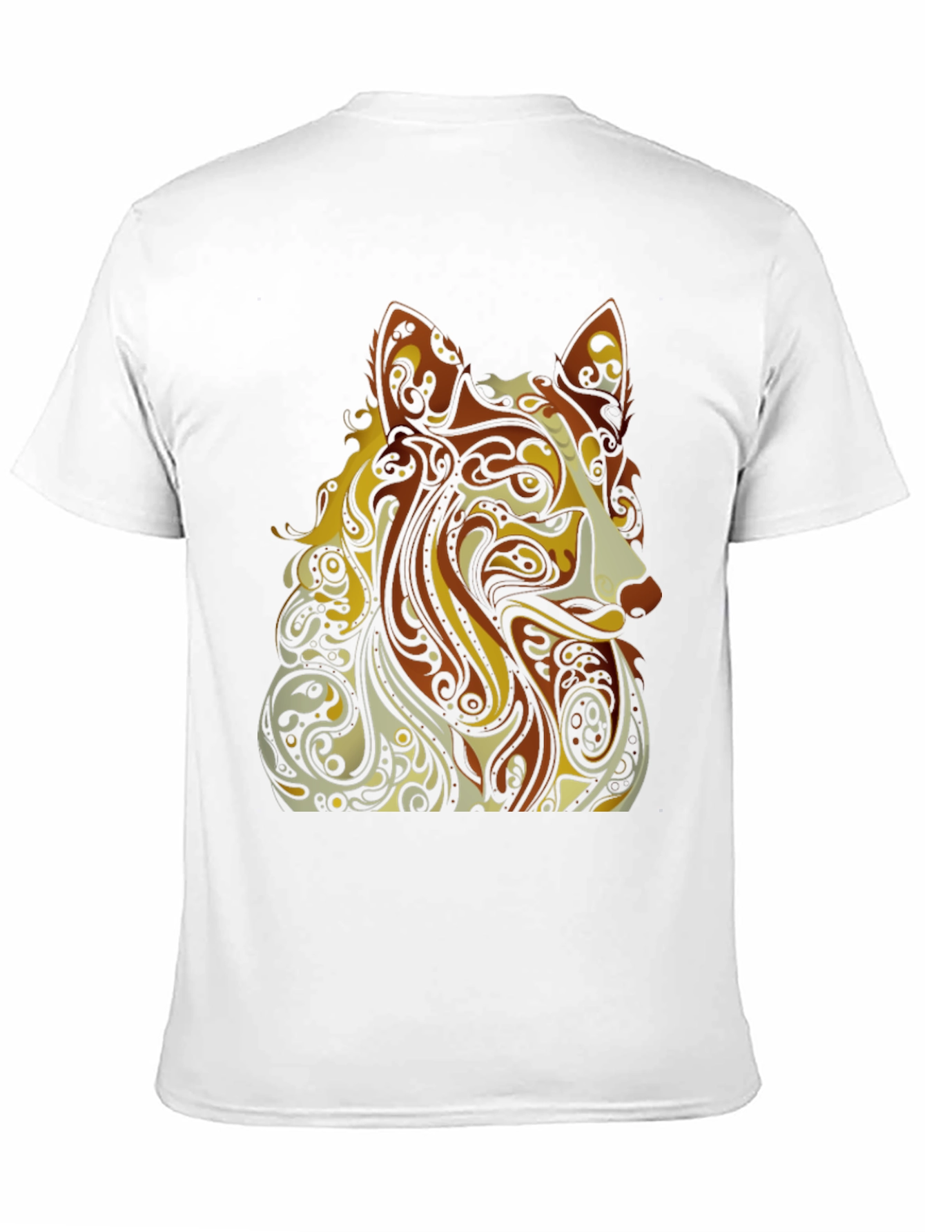 Black Abstract Dog Graphic Black T-Shirt - Artistic Style view 11