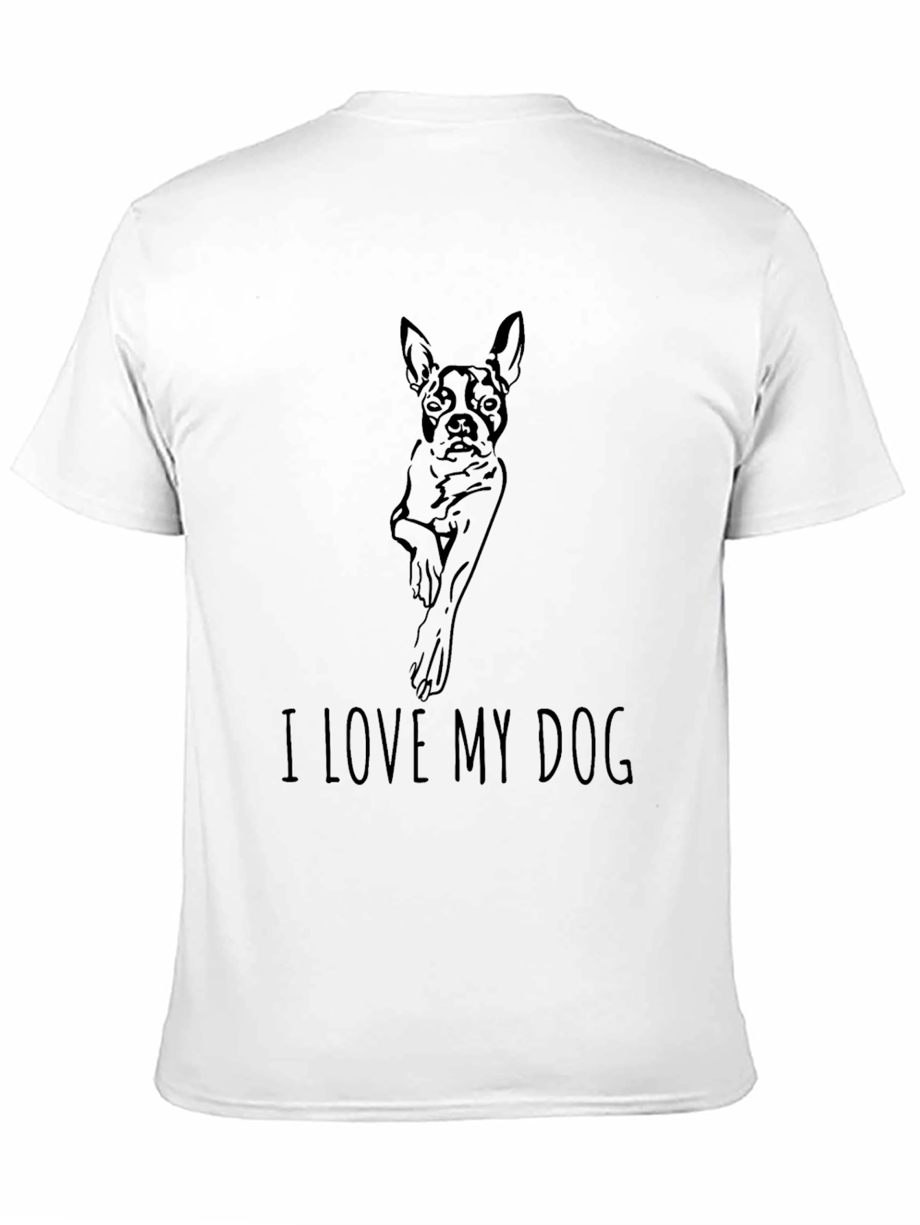 Black I Love My Dog Graphic Tee - Unisex Black T-Shirt view 11