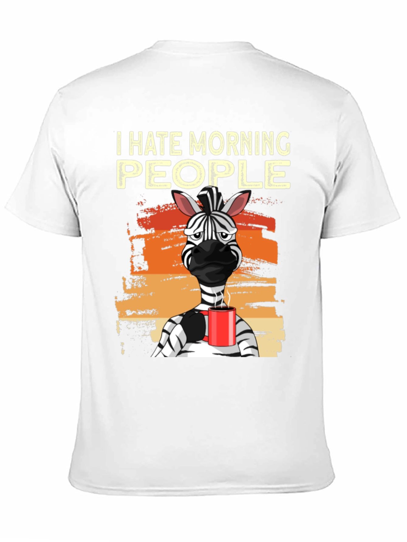 Black I Hate Morning People Zebra Graphic Tee view 11