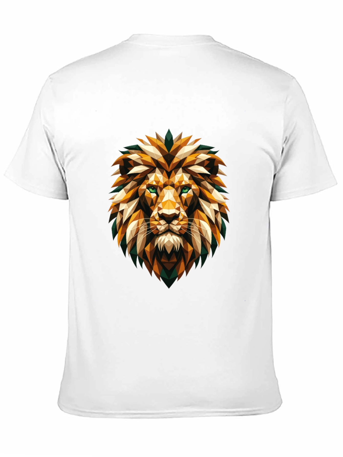 Black Geometric Lion Head Graphic Tee - Cool Stylish Design view 11