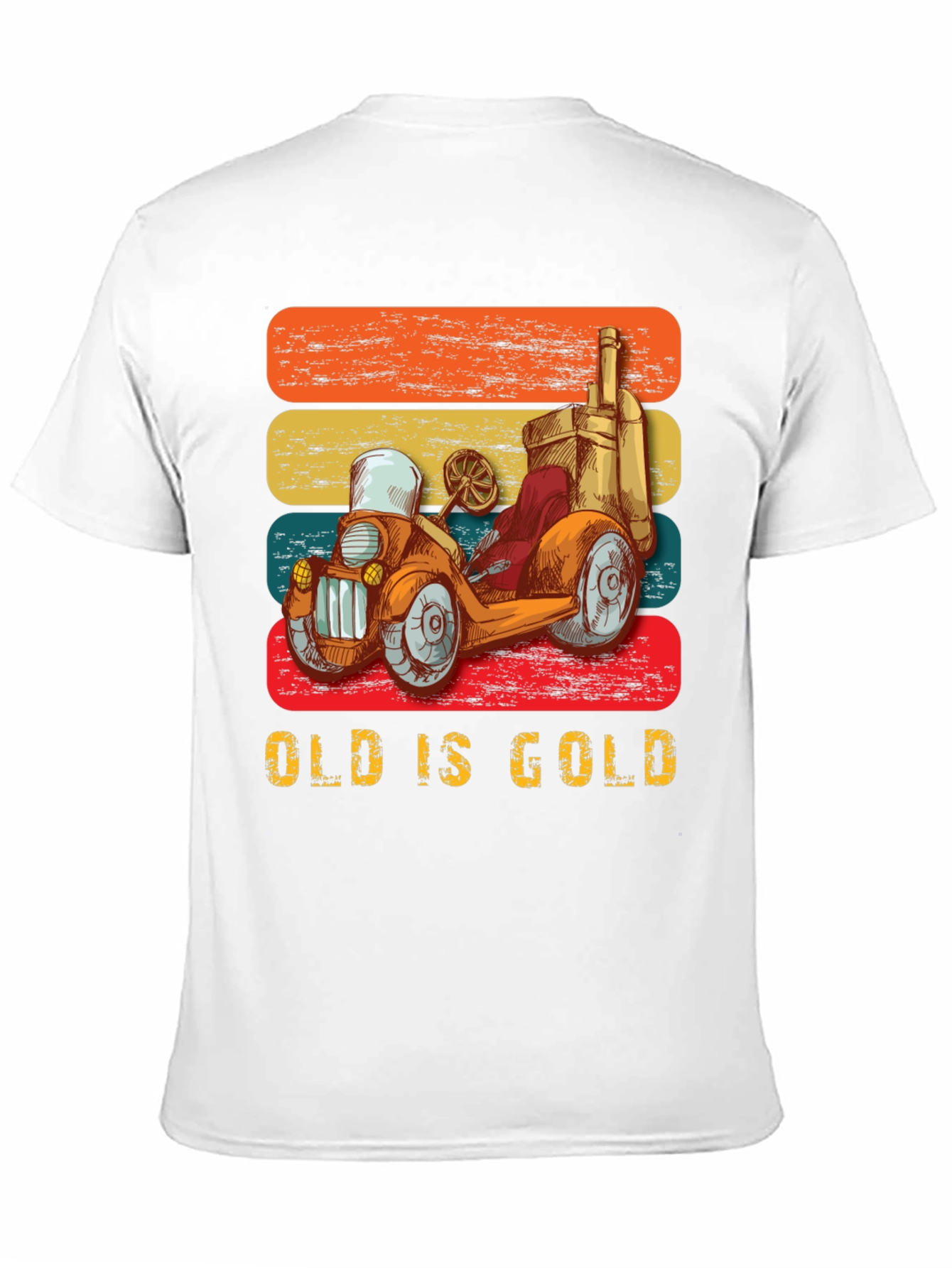 Black Vintage Car Graphic T-Shirt - Old is Gold view 11