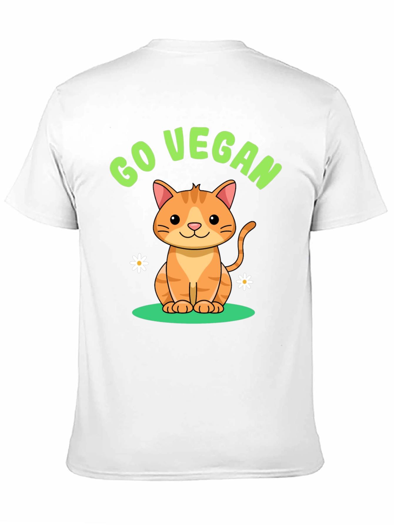 Black Go Vegan Cat T-Shirt view 11