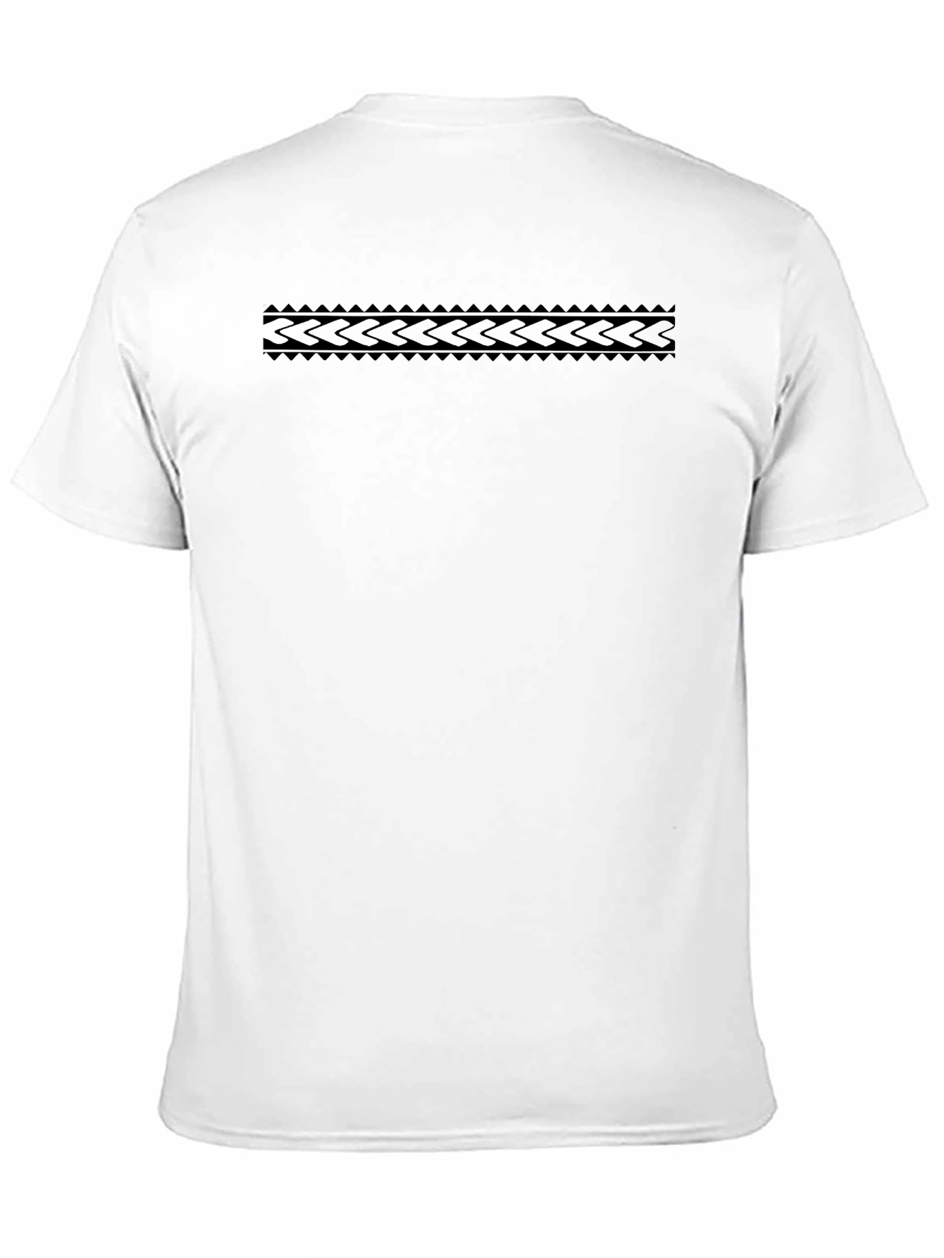 Black Tribal Pattern Graphic Tee - Sleek Black T-Shirt view 11