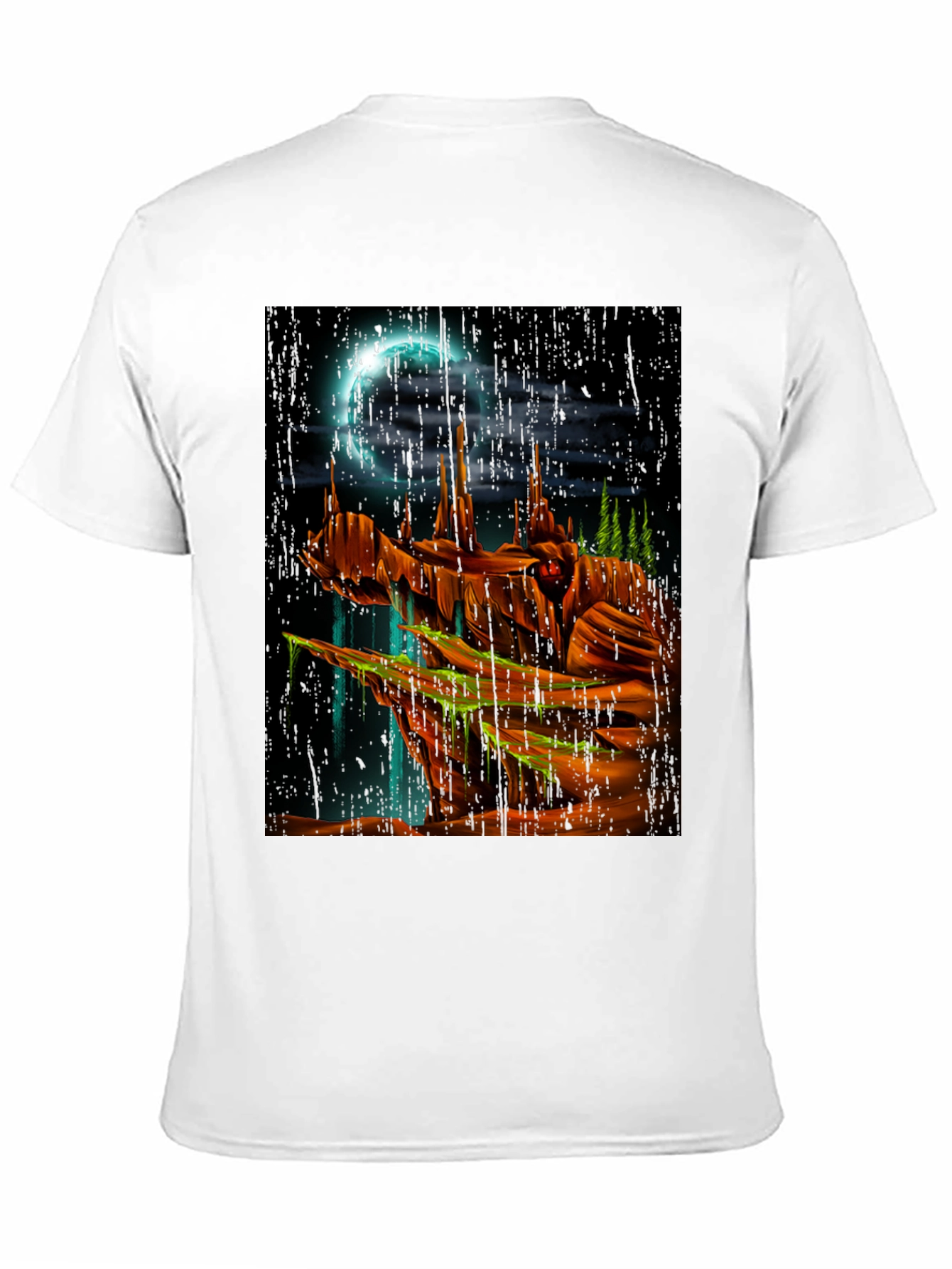 Black Mystic Landscape Graphic T-Shirt - Black view 11