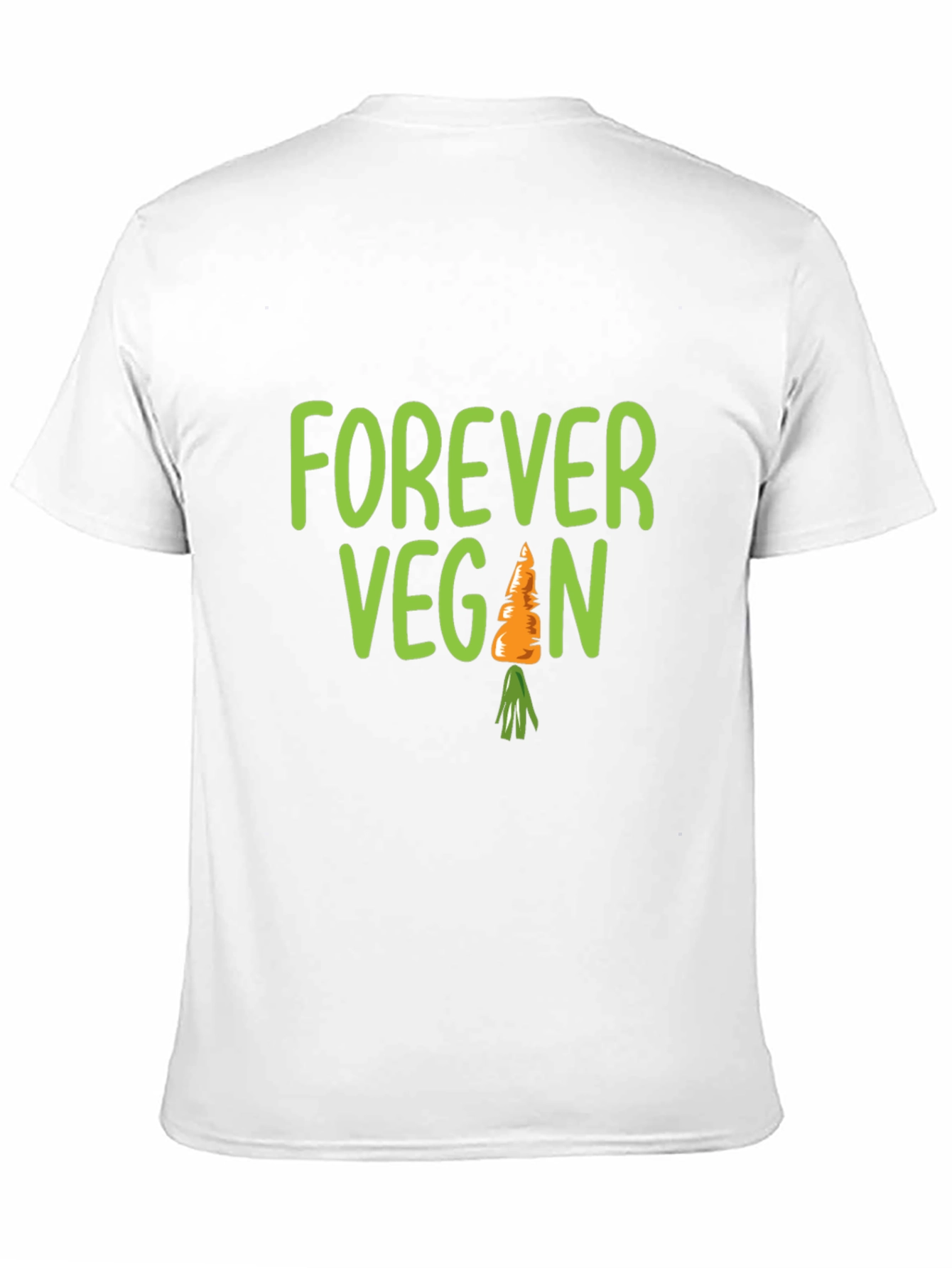 Black Forever Vegan Carrot T-Shirt - Unisex Black Tee view 11