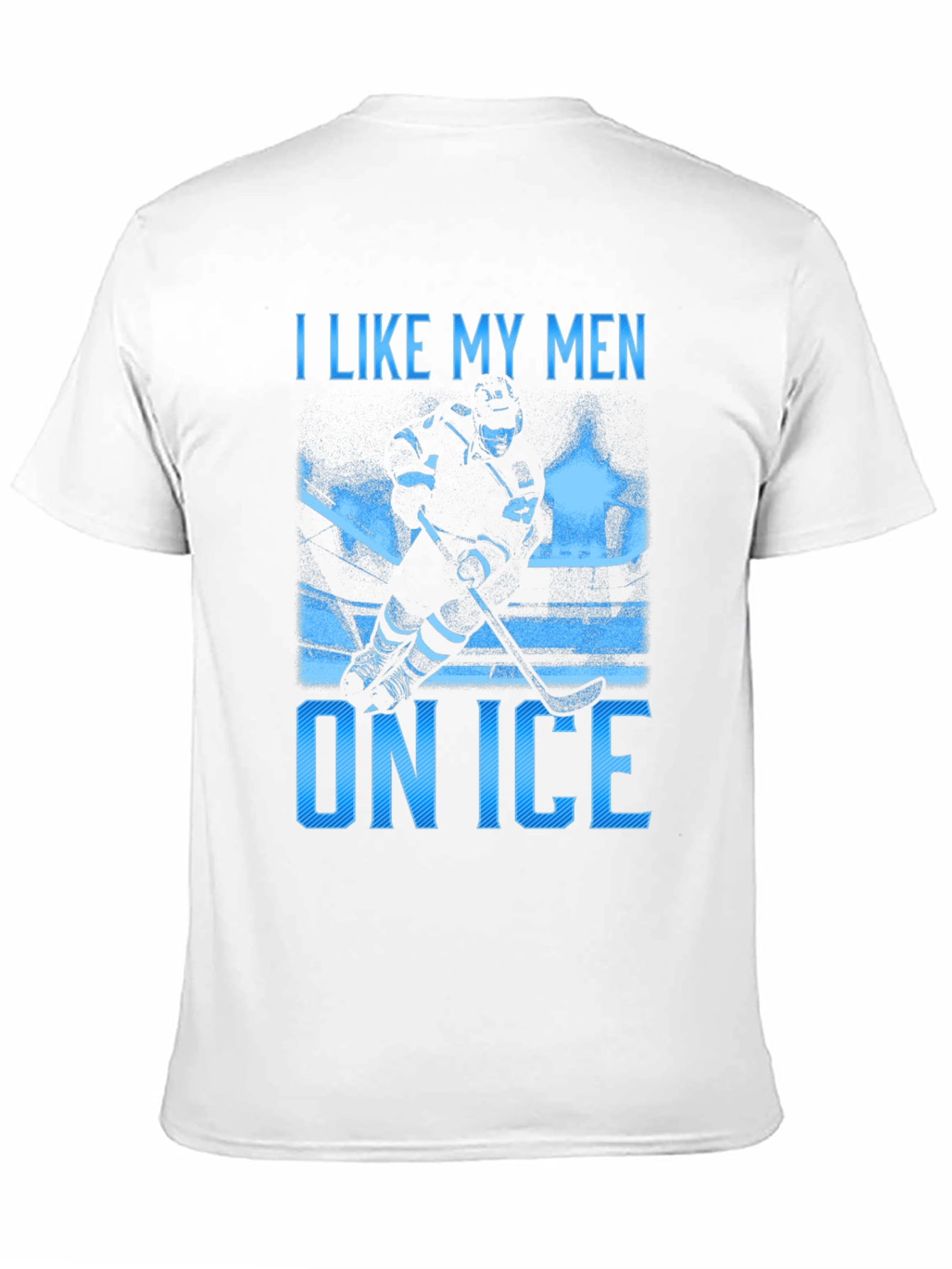 Black I Like My Men on Ice T-Shirt view 11
