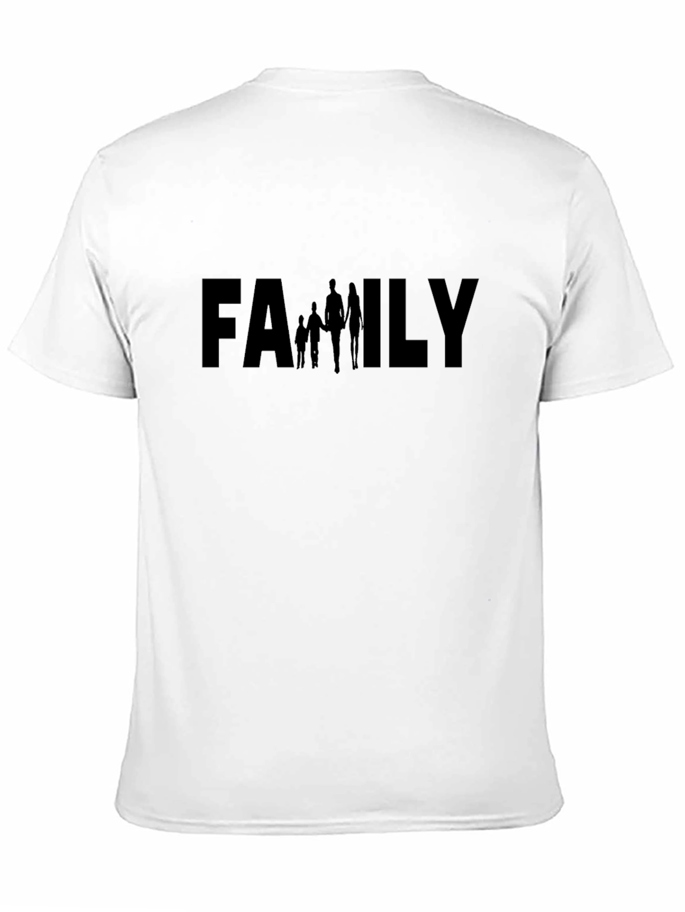 Black Family Silhouette Black T-Shirt view 11