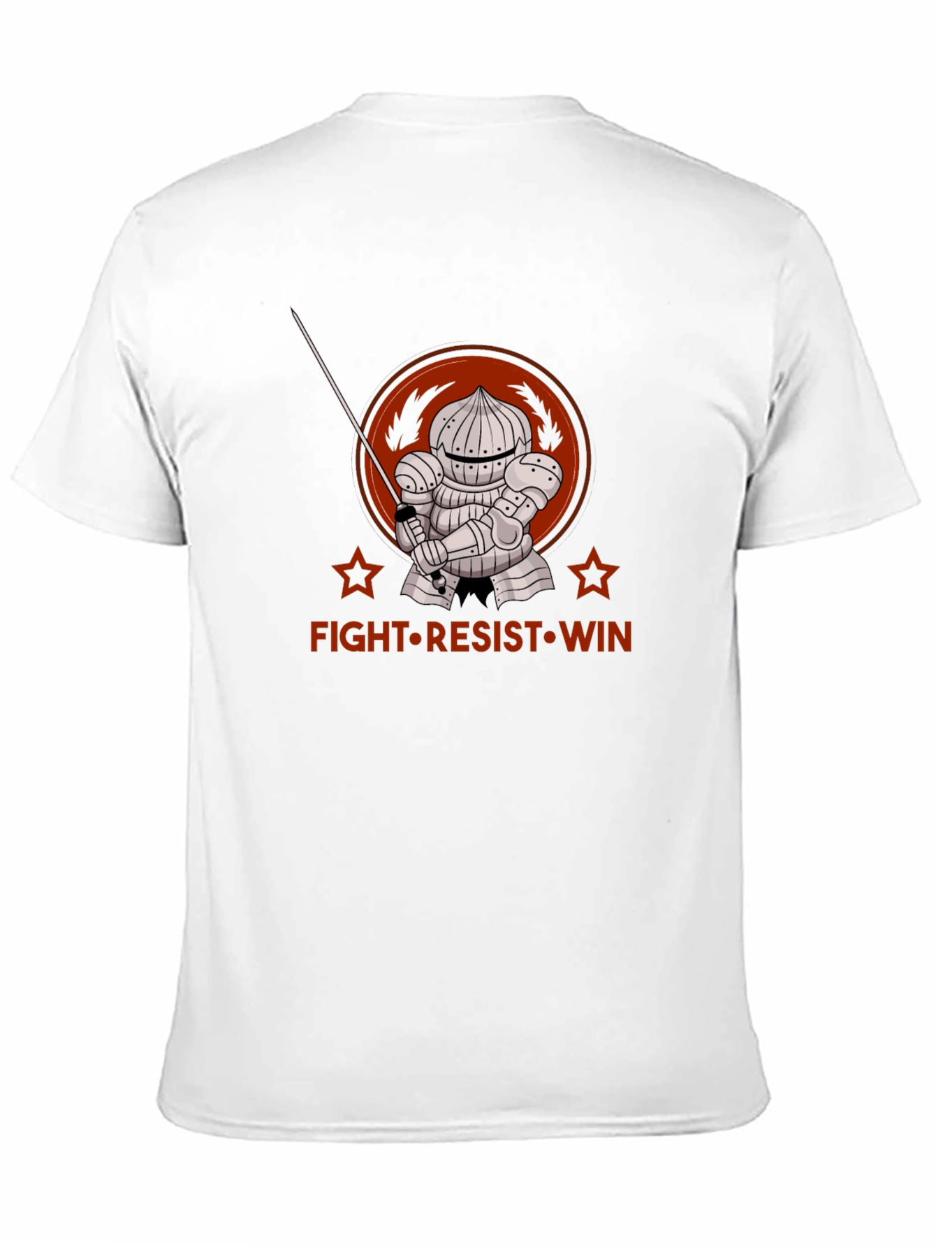 Black Fight Resist Win Knight Graphic Tee - Black view 11