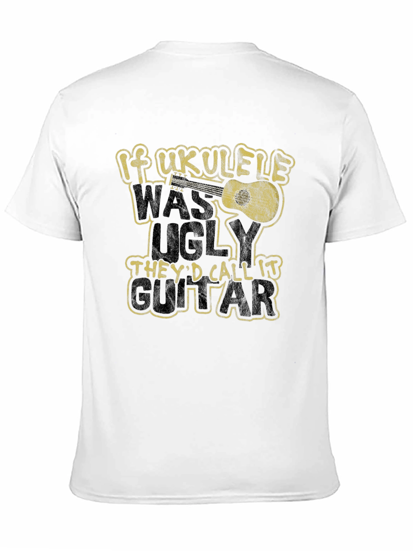 Black If Ukulele Was Ugly T-Shirt view 11