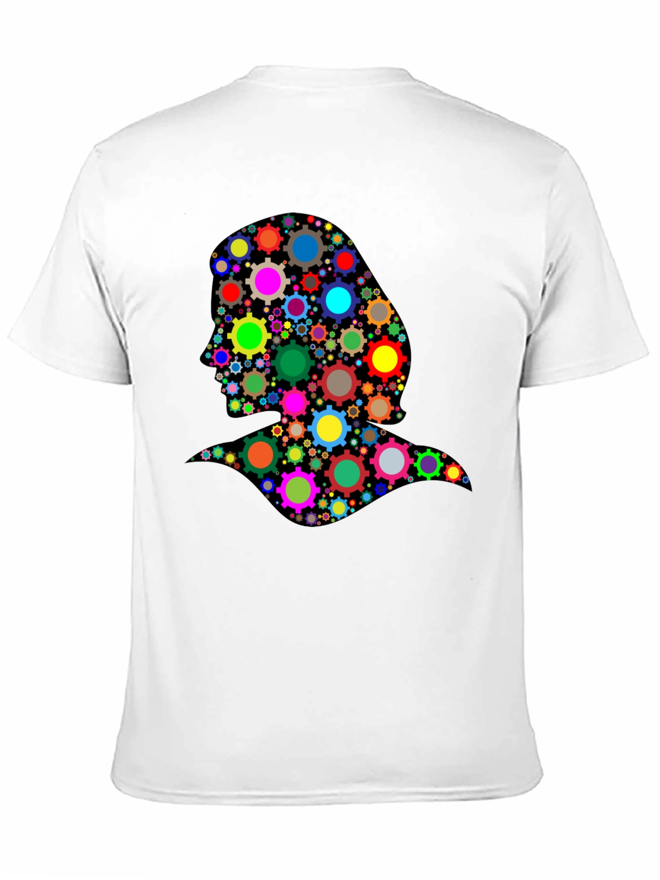 Black Abstract Woman T-Shirt - Colorful Gear Design view 11